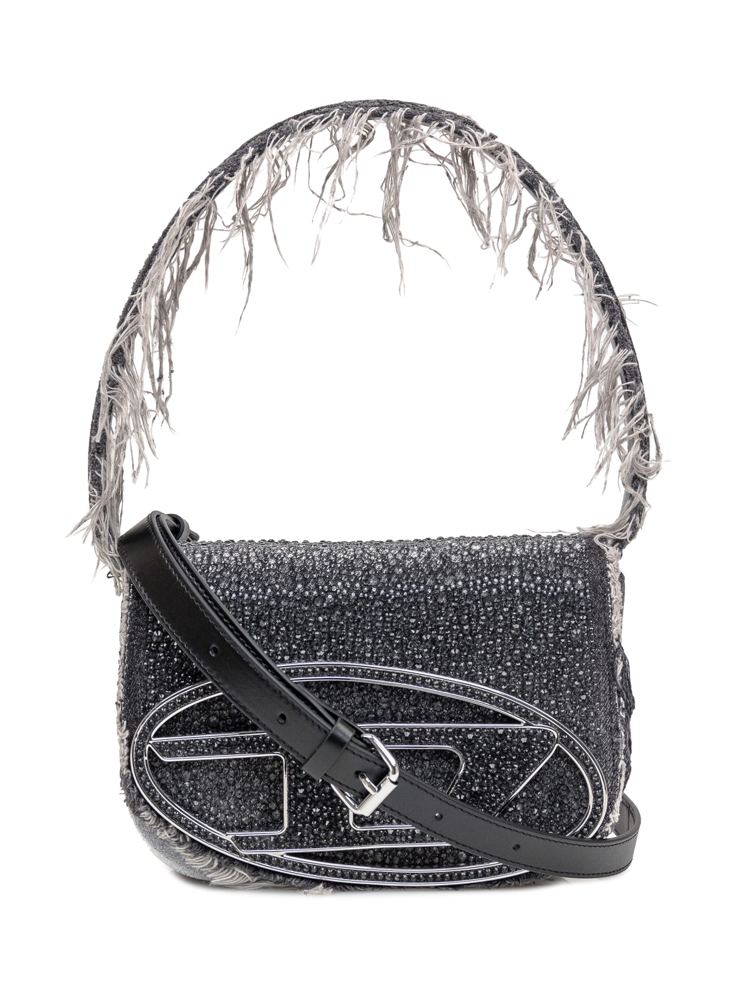 Diesel 1d Shoulder Bag In Denim Blu