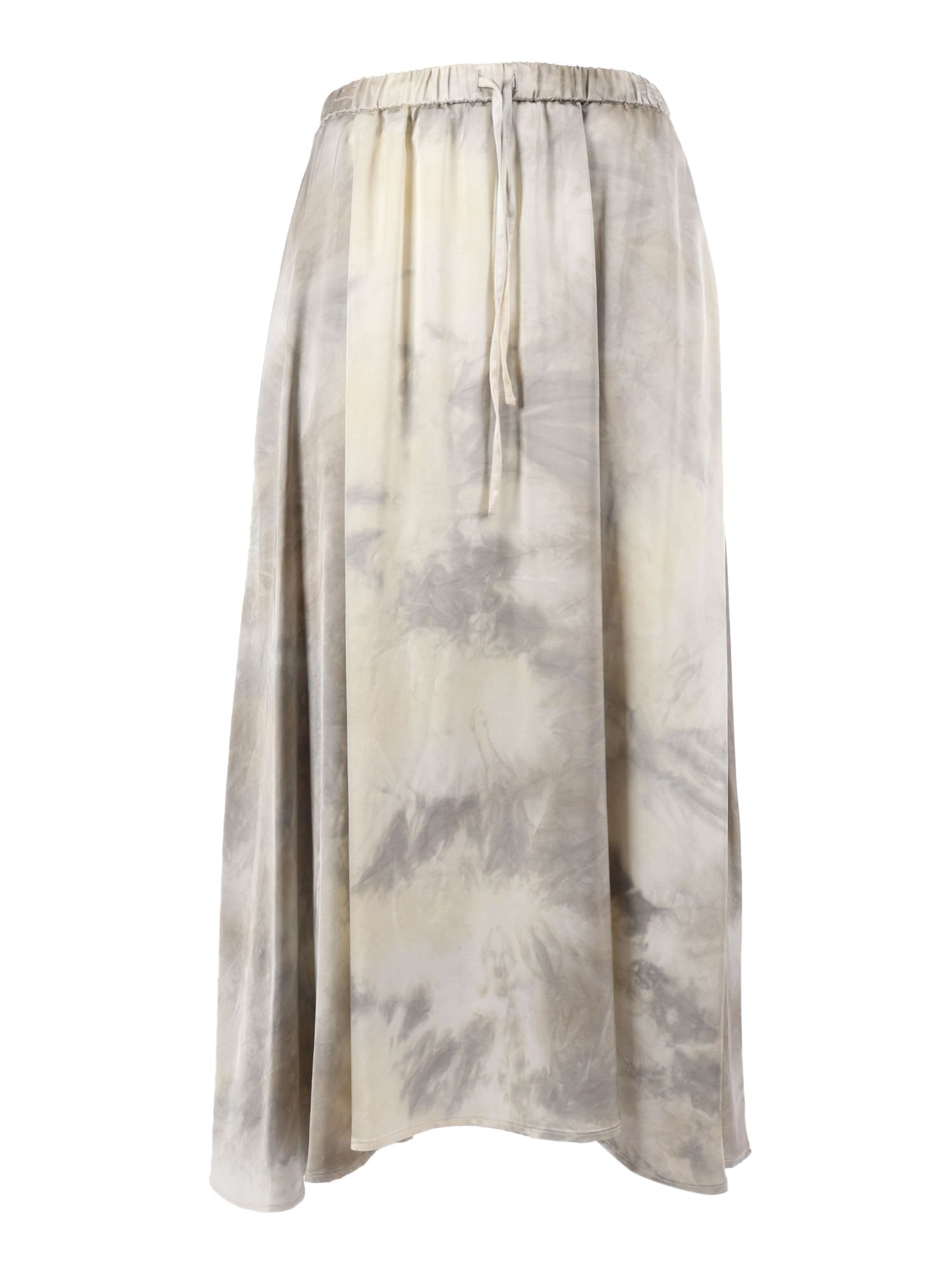 Ballantyne Flowing White Viscose Skirt With Classic Silhouette In Gray