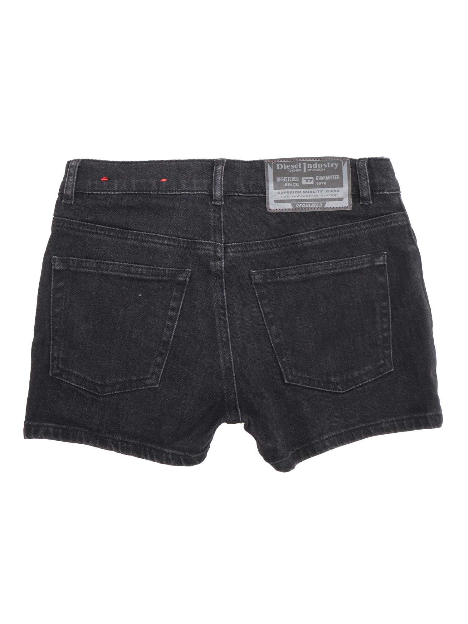Shop Diesel Jeans Shorts For Girls In Black