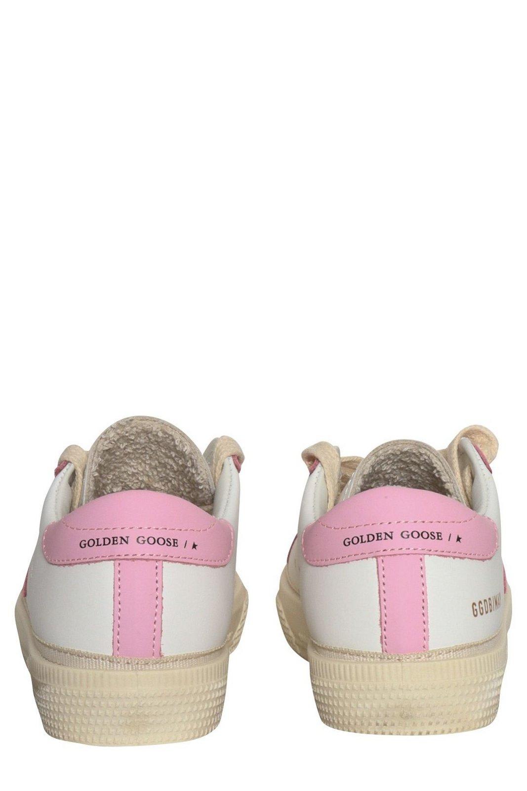 Shop Golden Goose Young May Star Patch Sneakers In White