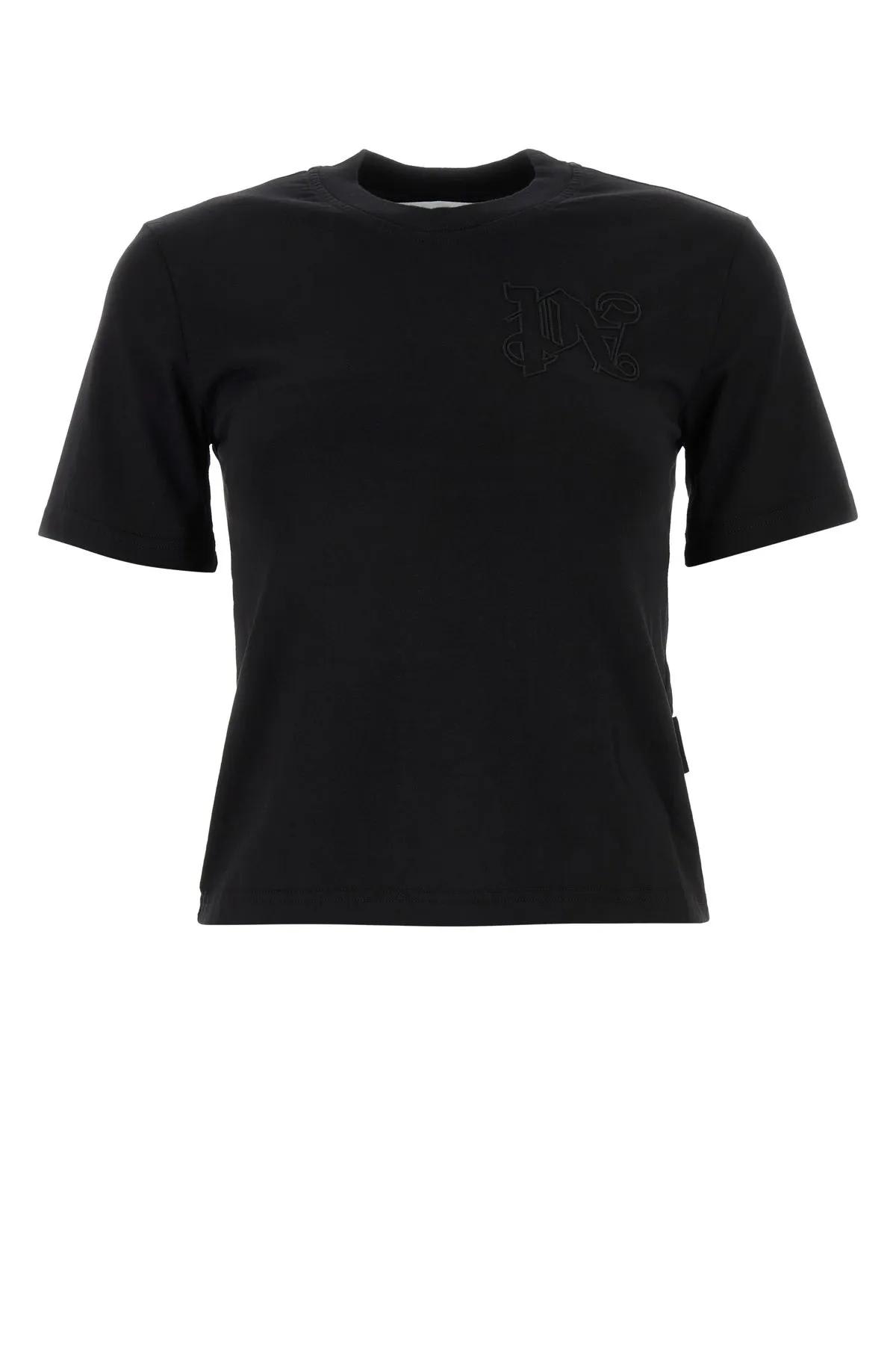 Palm Angels Black Cotton T-shirt