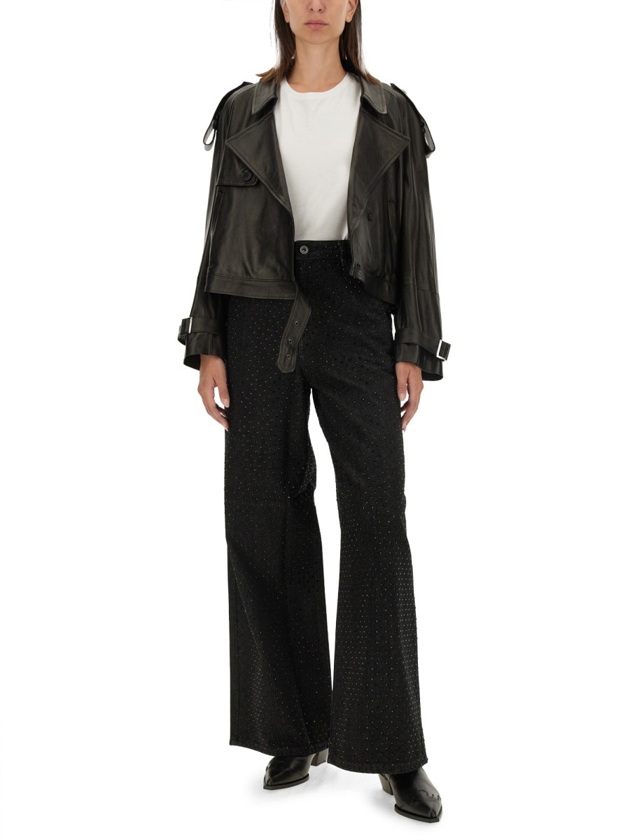 Shop Salvatore Santoro Biker Jacket In Black