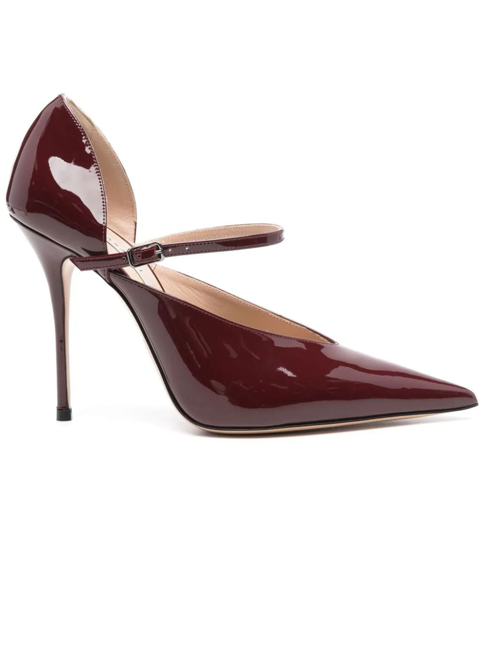 Shop Casadei Scarlet Patent Leather Pumps In Bordeaux