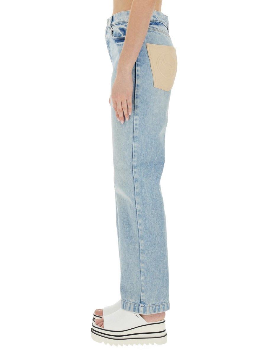 Shop Stella Mccartney Straight-leg Slim-cut Jeans In Blu
