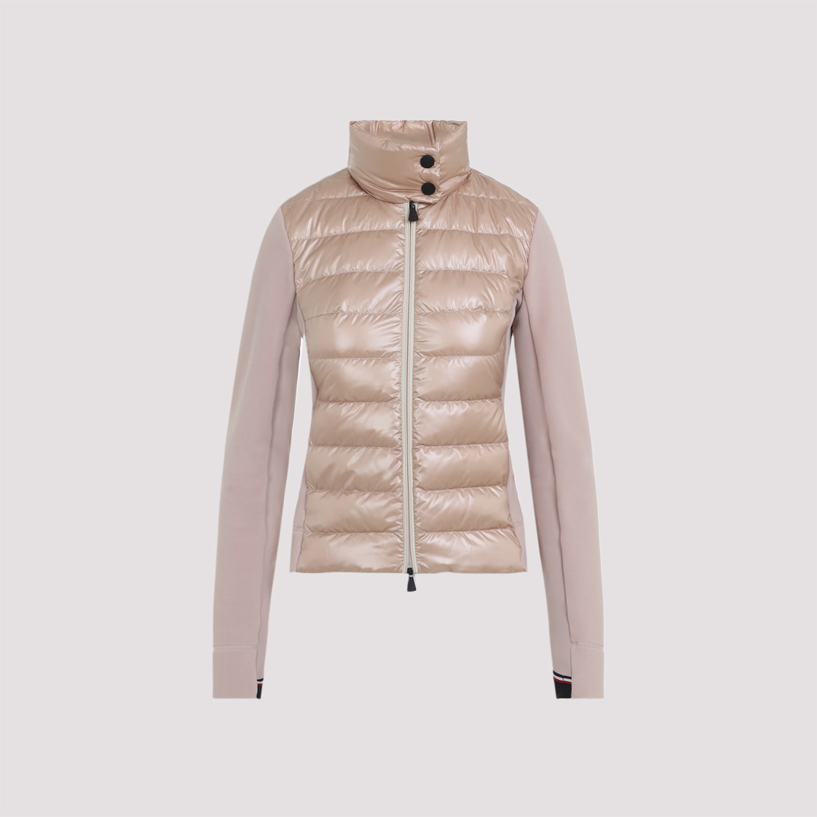Moncler Zip Up Cardigan Jacket In Gold