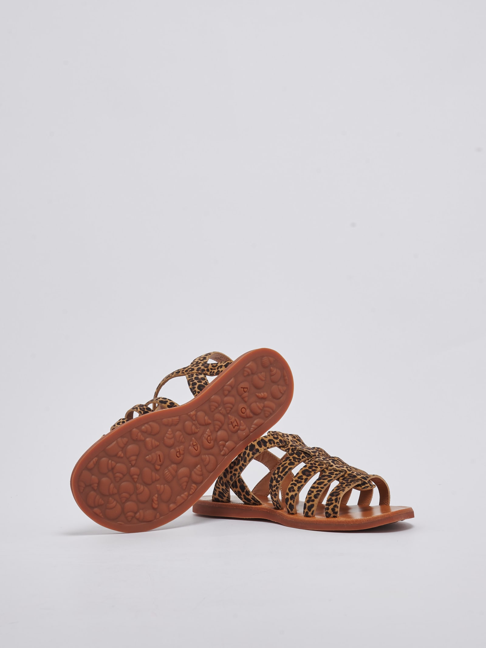 Shop Pom D'api Plagette Strap Mini Leo Sandal In Maculato