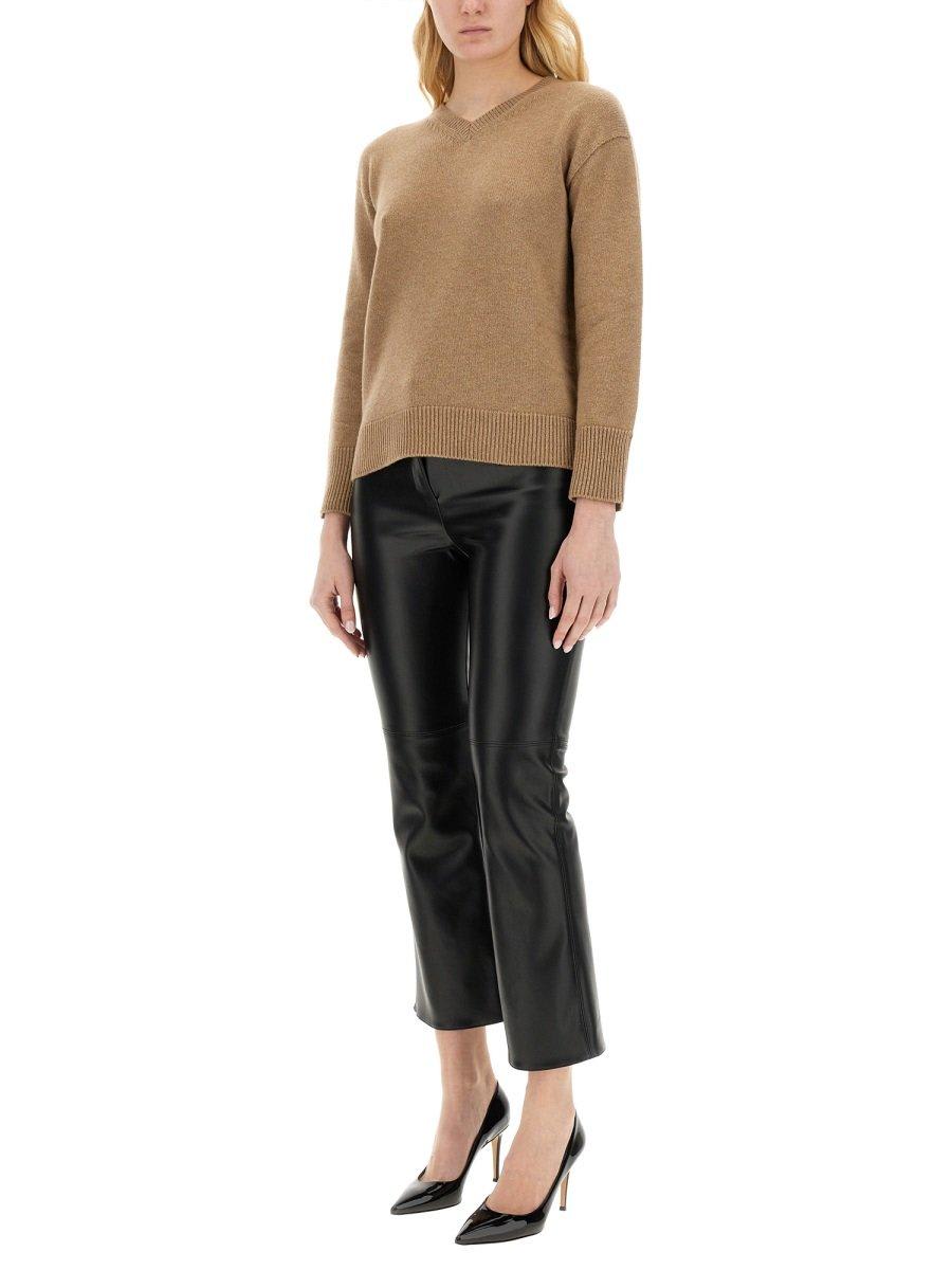 Shop 's Max Mara V-neck Long-sleeved Jumper In Beige