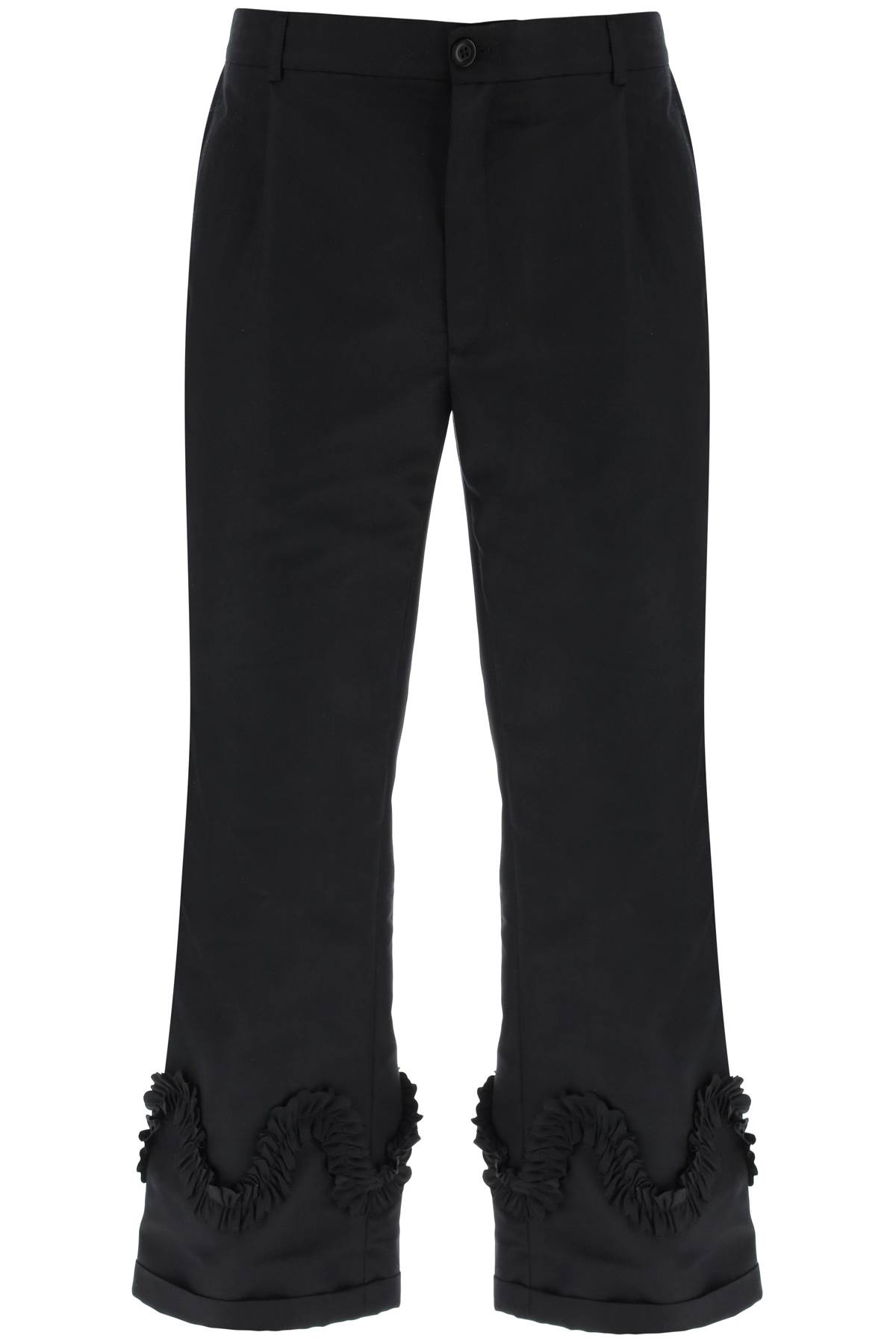 Shop Sky High Farm Ruffled Faille Pants In Black (black)