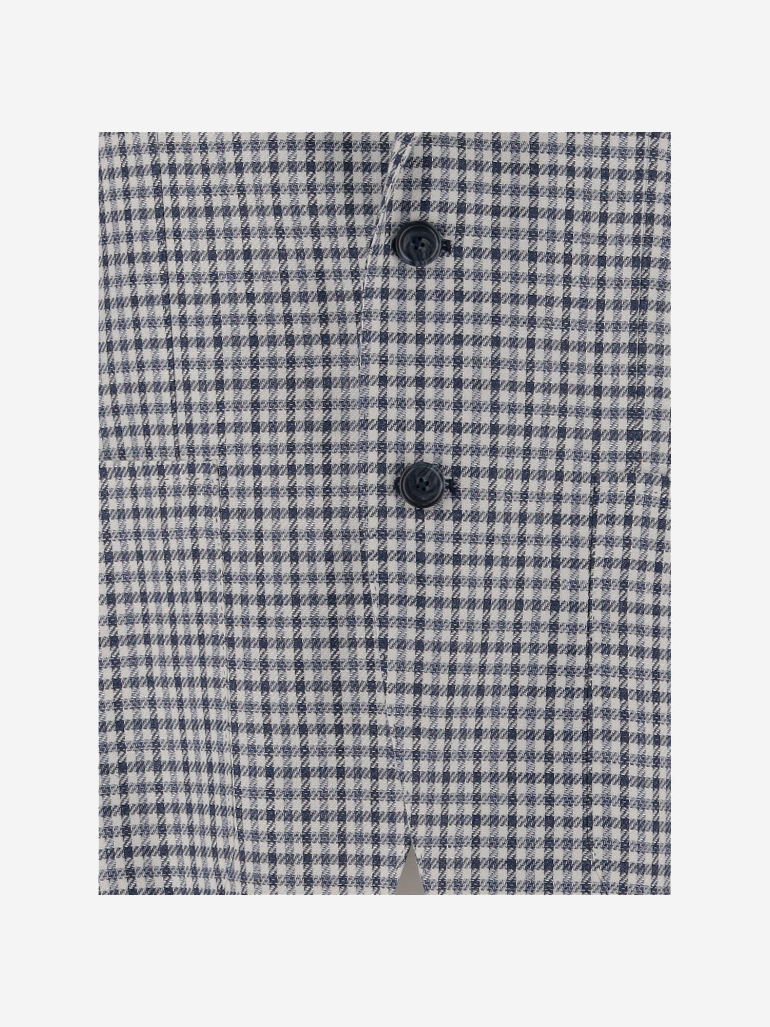 Tagliatore Linen Blend Single-breasted Jacket With Check Pattern In Red