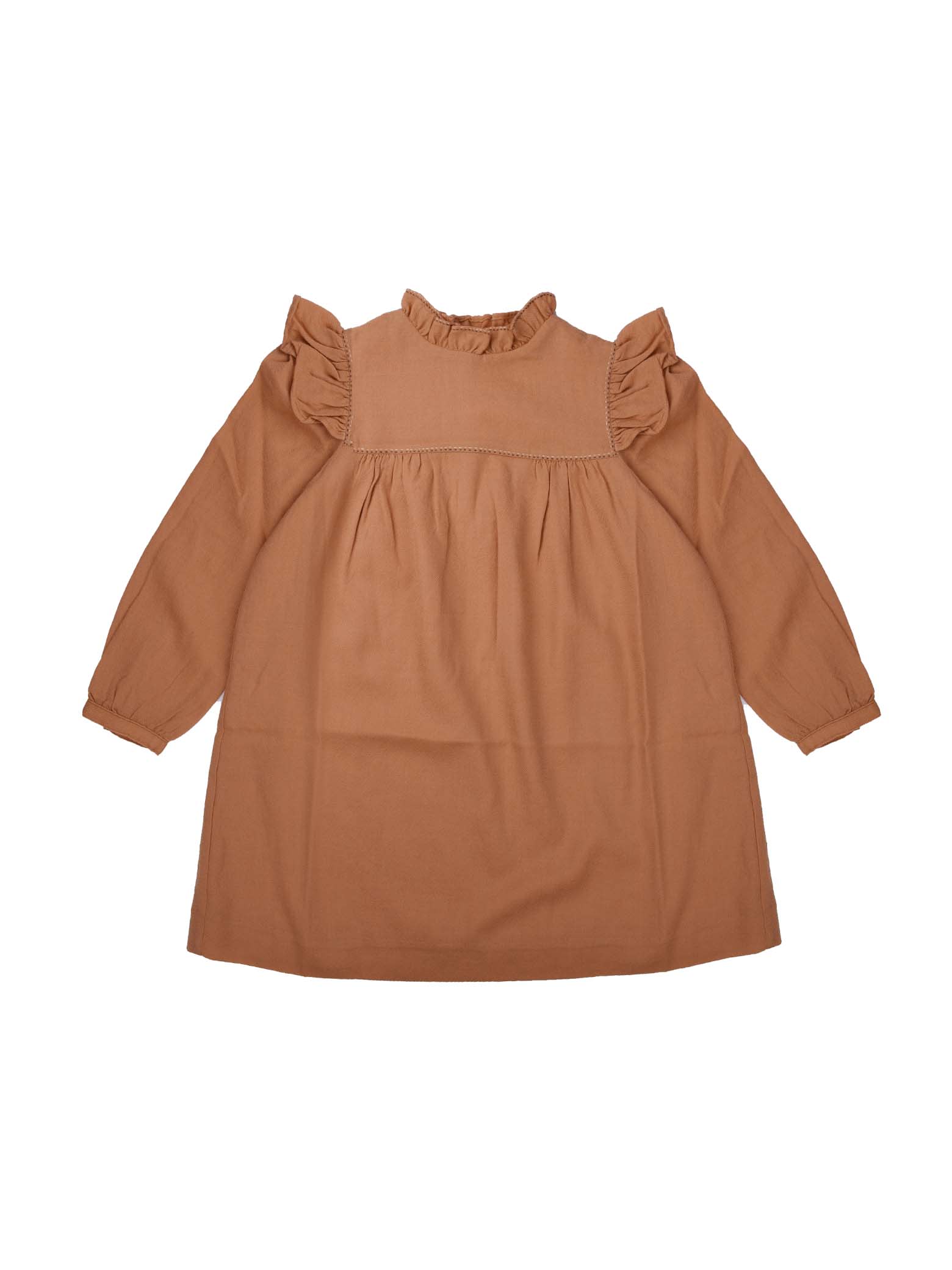Bonpoint Solid Color Apricot Dress