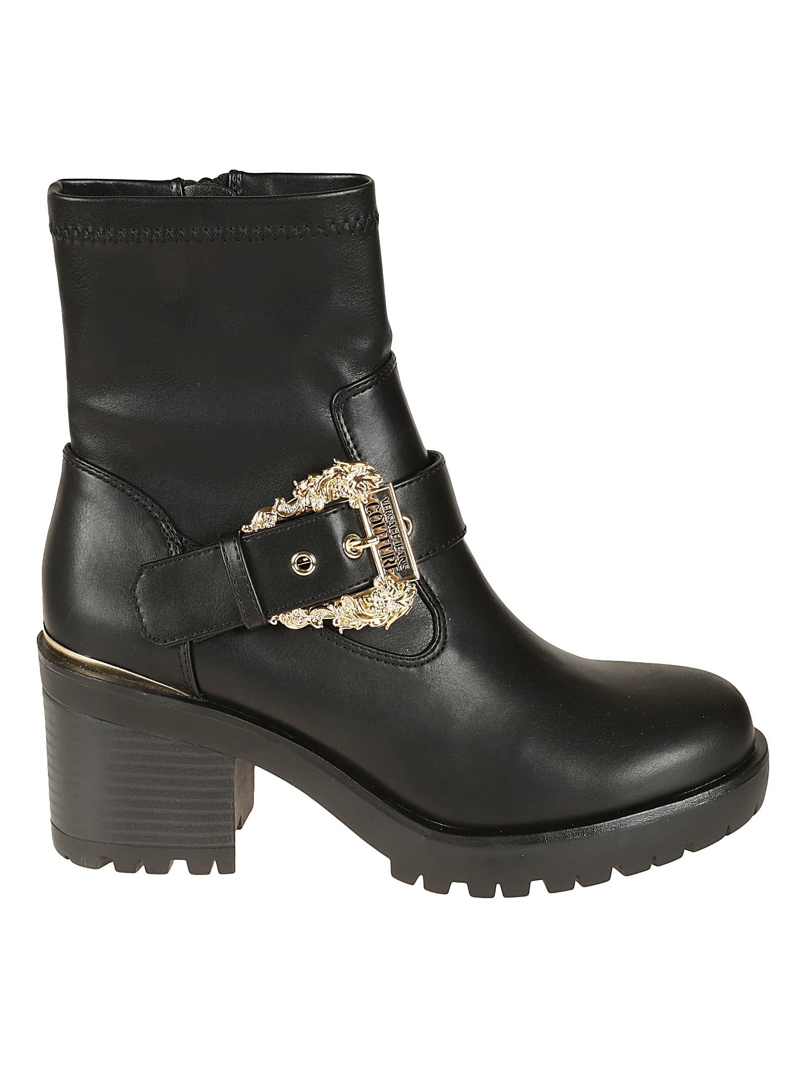 Versace Jeans Couture Couture Buckled Side Zip Boots