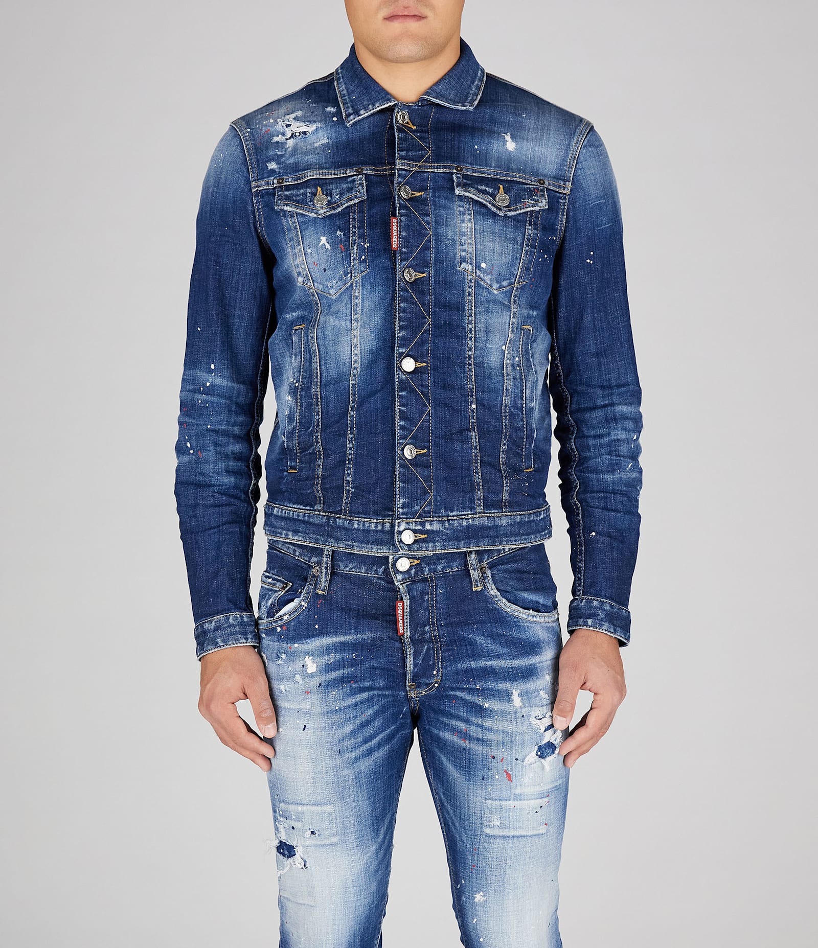 Shop Dsquared2 Sportsjackets In Navy Blue