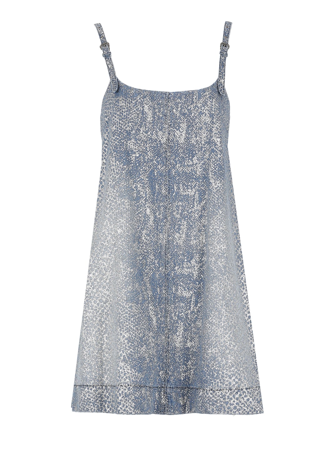 Shop Versace Jeans Couture Dress With Glitter In Blue