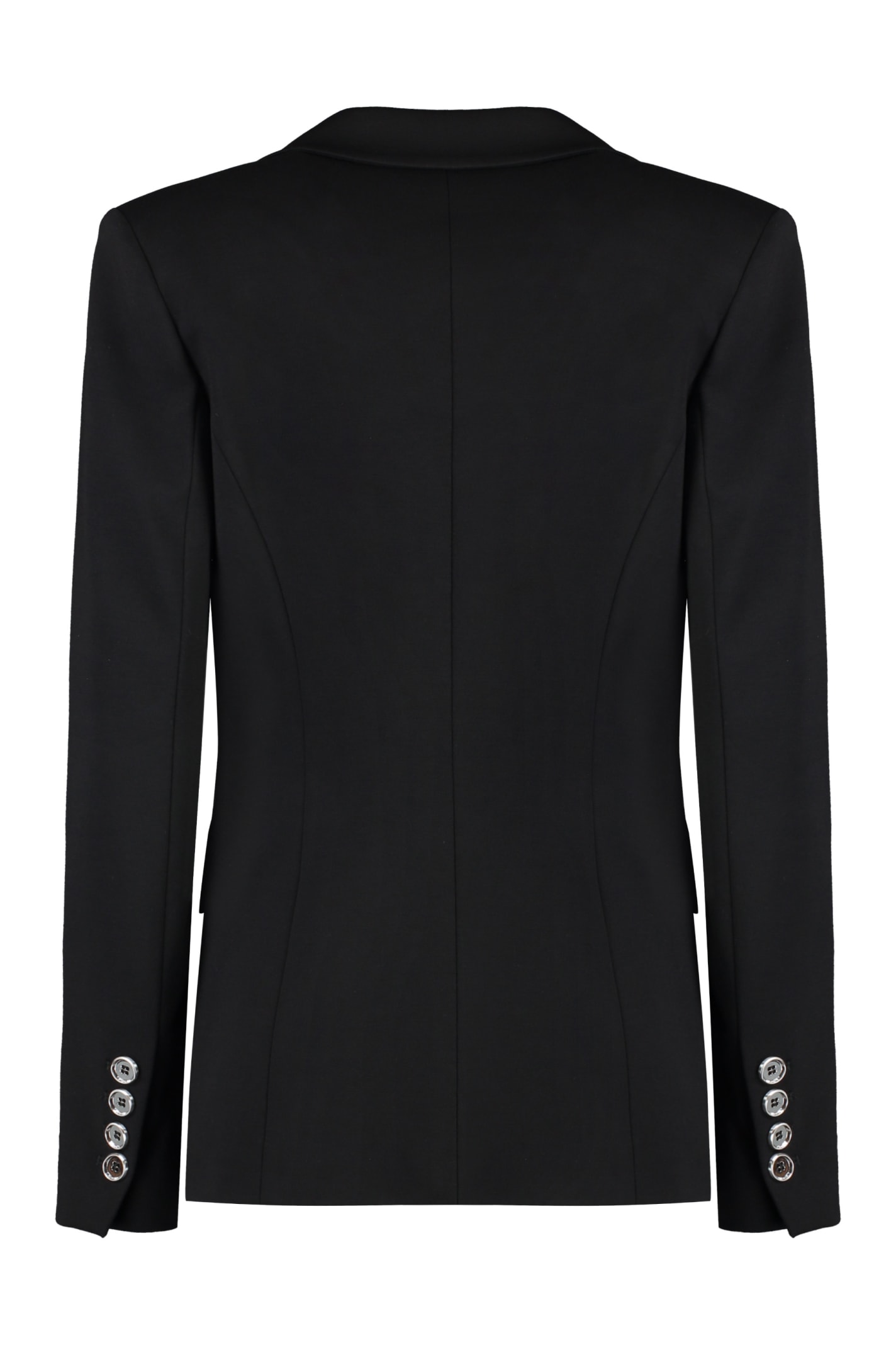 Shop Pinko Signum Single-breasted Viscose Blazer In Black