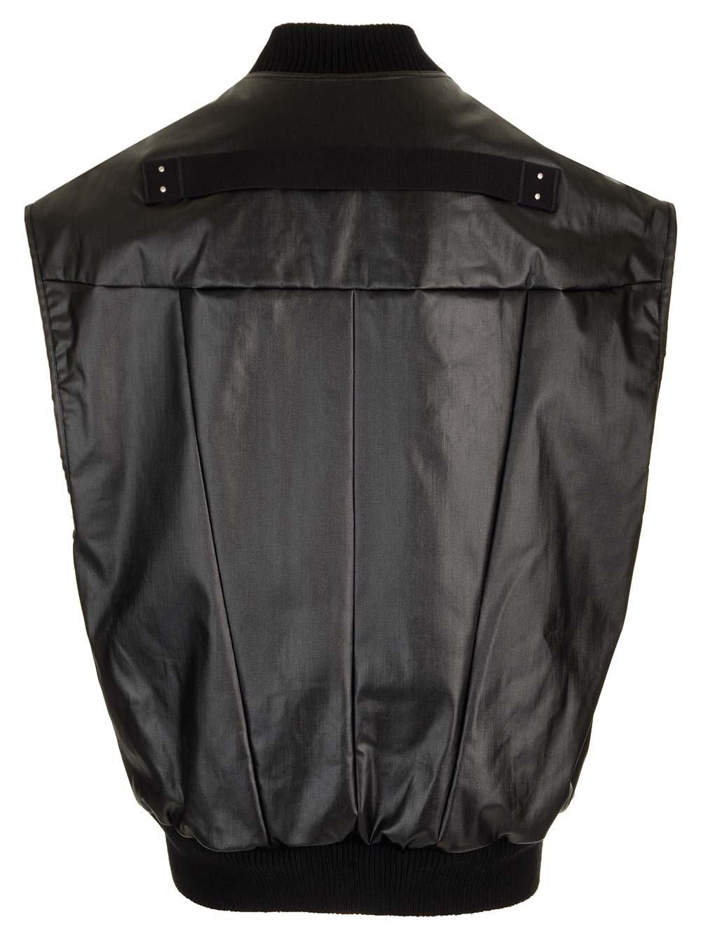 Shop Rick Owens Jumbo Zip-up Vest In Black