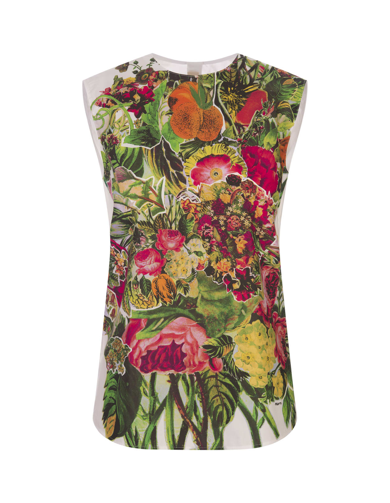Sleeveless Top With Mystical Bloom Print