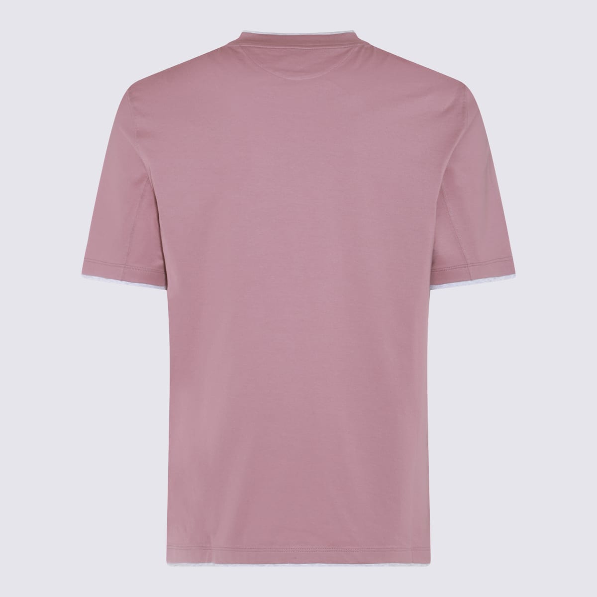 Shop Brunello Cucinelli Light Pink Cotton T-shirt