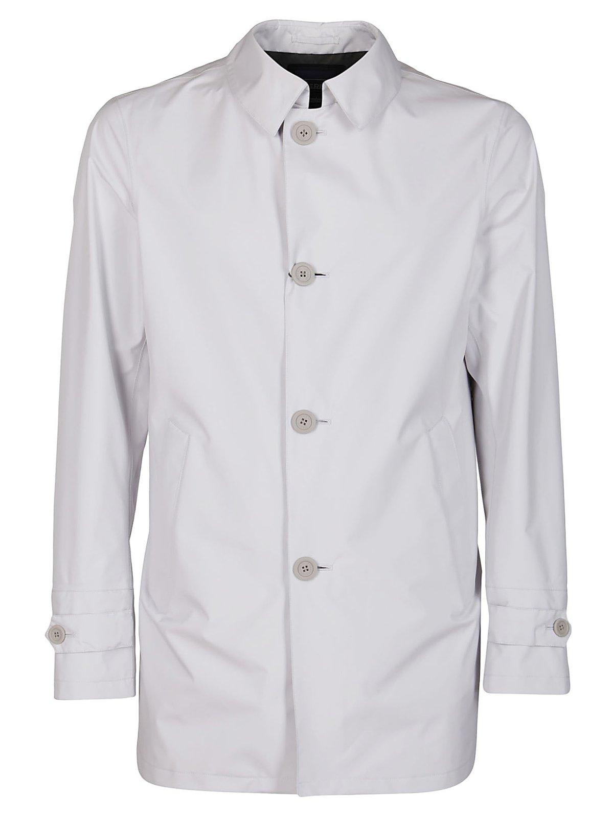 Herno Button-up Shirt Jacket In Grey