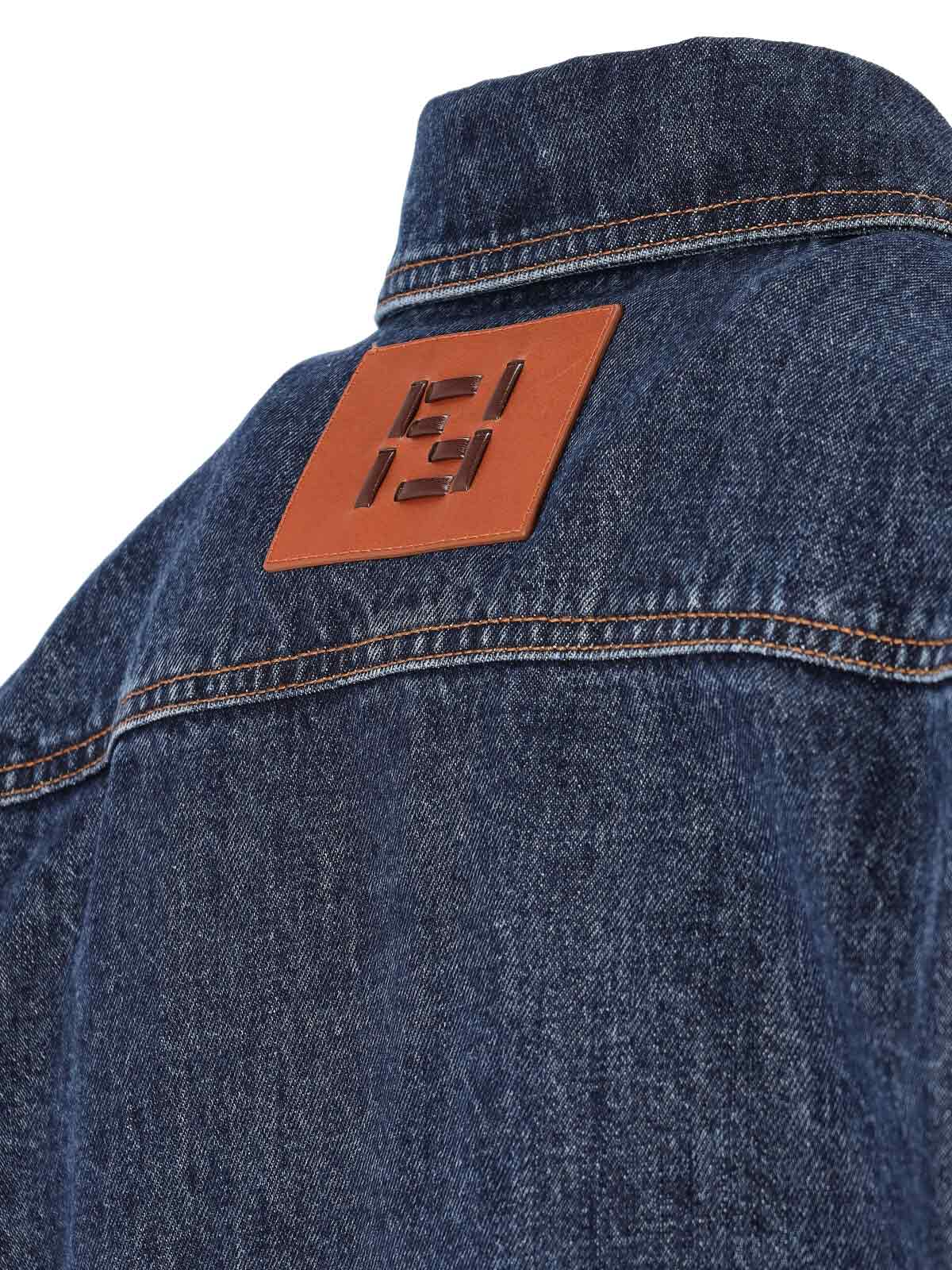 Fendi Ff Denim Jacket In Multi