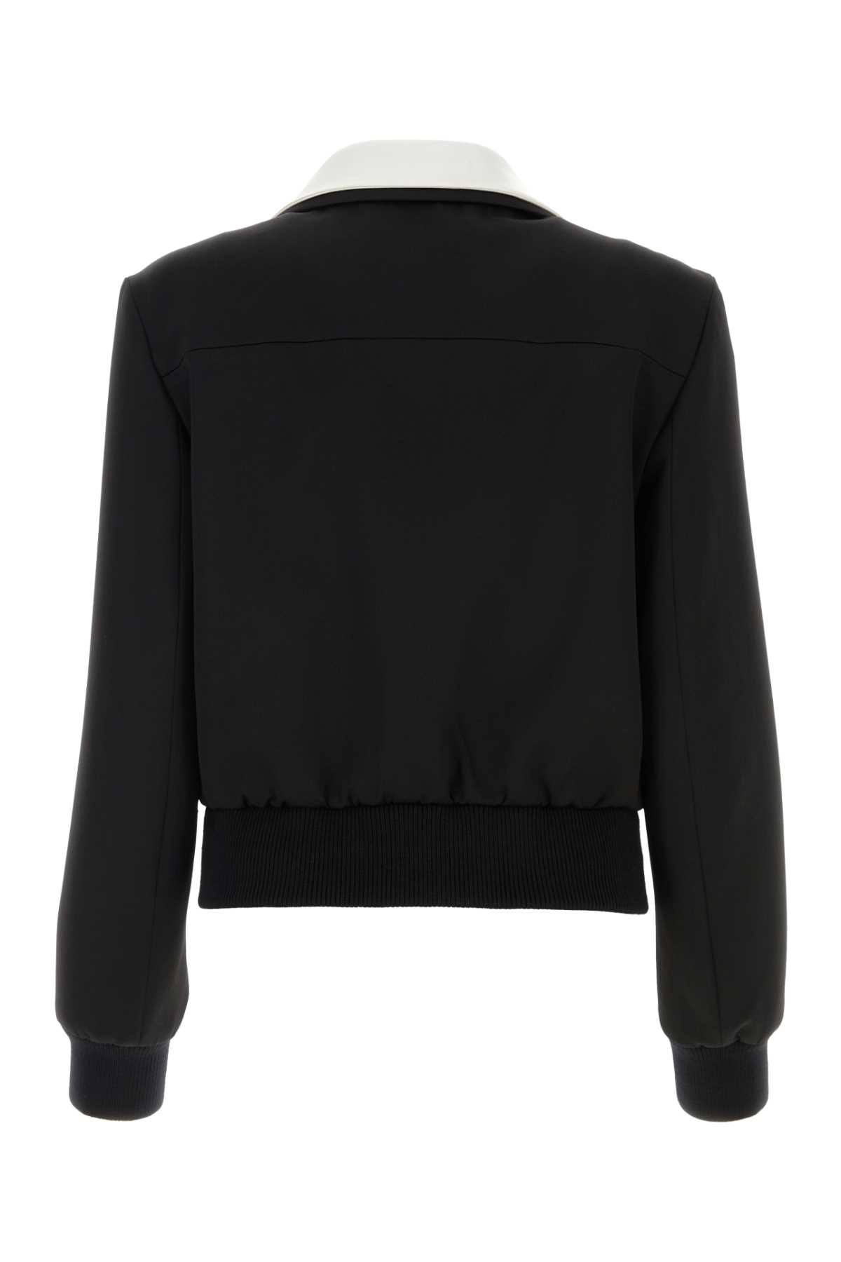 Shop Prada Black Wool Jacket In Nero