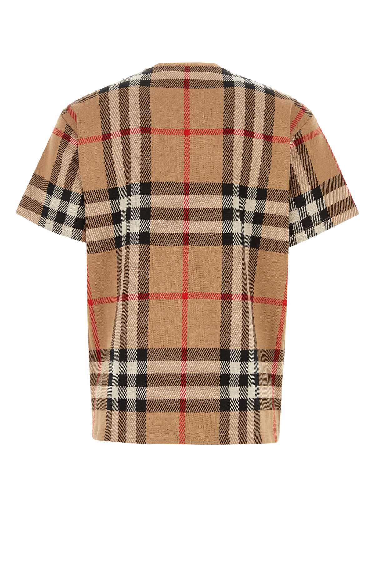 Shop Burberry Embroidered Jacquard Oversize T-shirt In Archivebeigeipchk