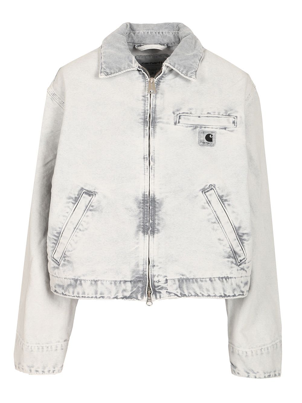 Carhartt Emery Jacket With Collar And Pockets In Gray