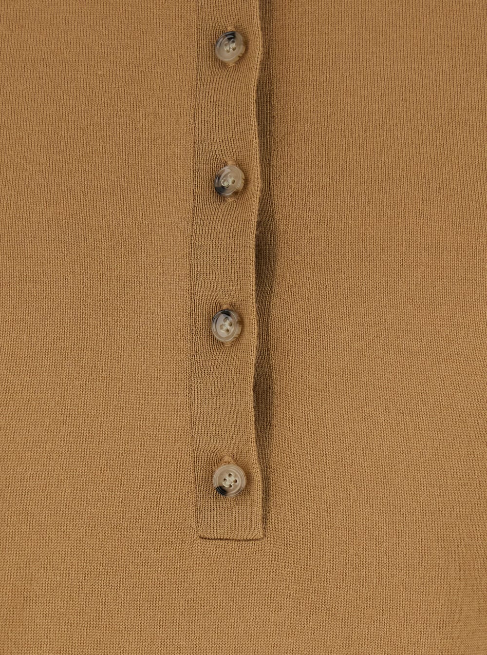 Allude Beige Polo Style Sweater With Classic Collar In Beige