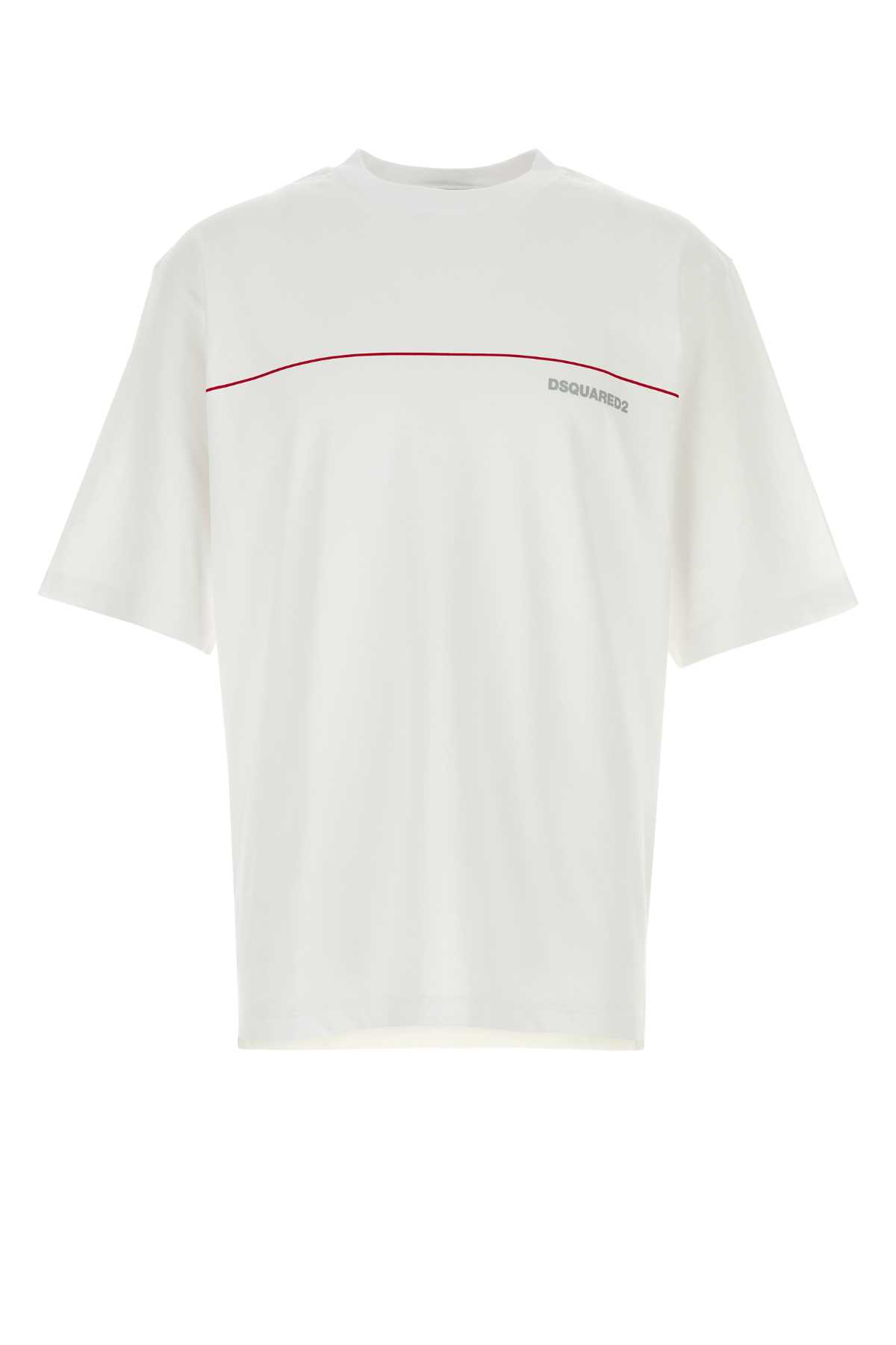 Dsquared2 White Cotton Oversize T-shirt