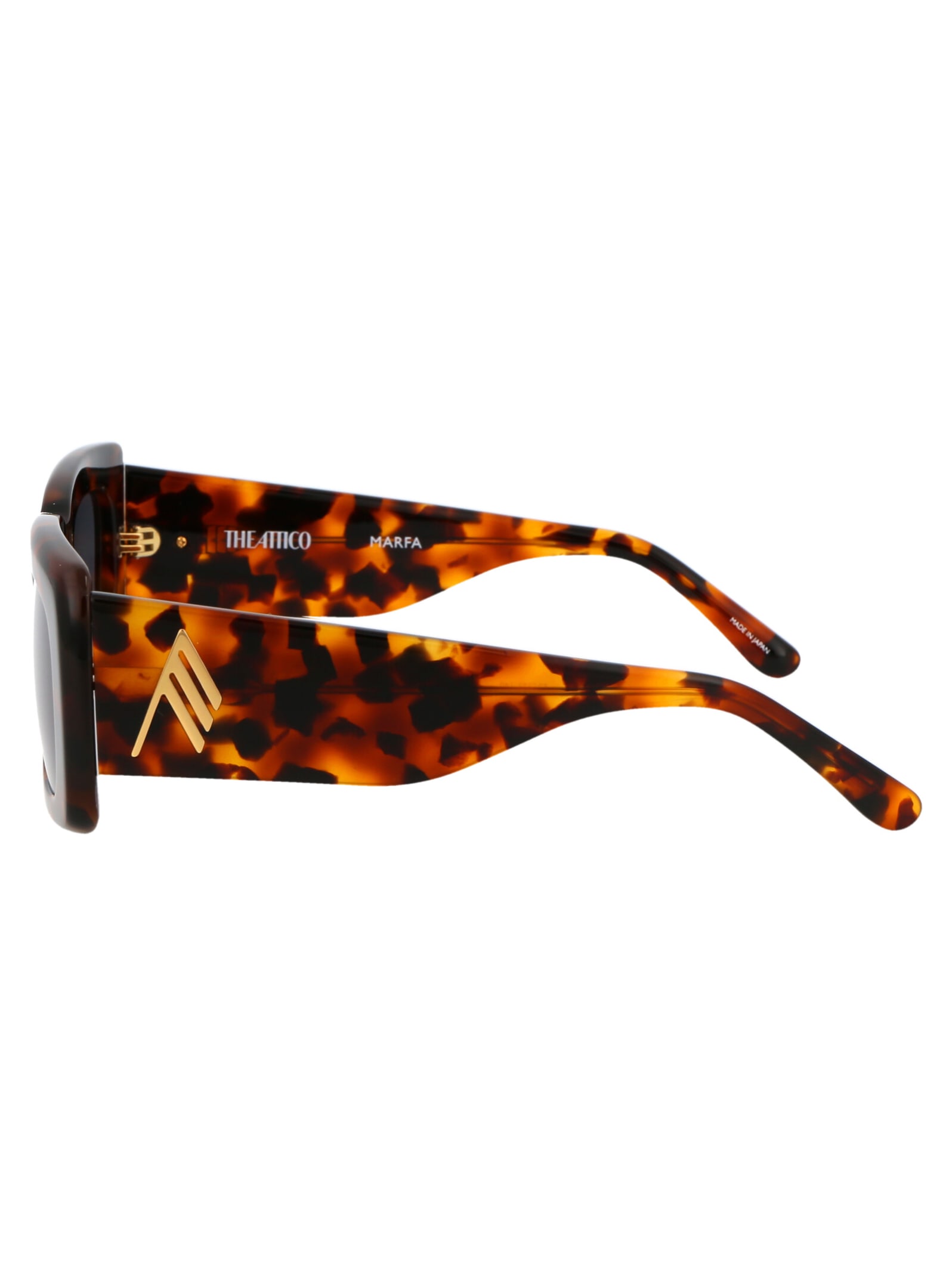Attico Jorja Sunglasses In T-shell/yellowgold/blue