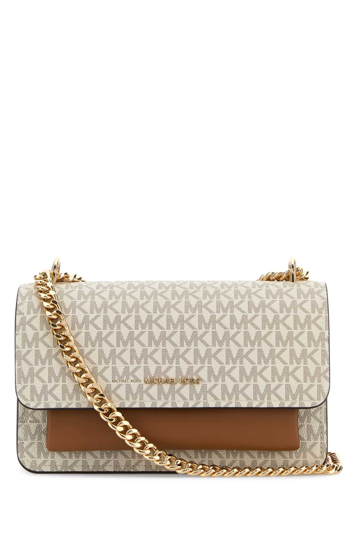 Michael Kors Printed Canvas And Leather Claire Shoulder Bag