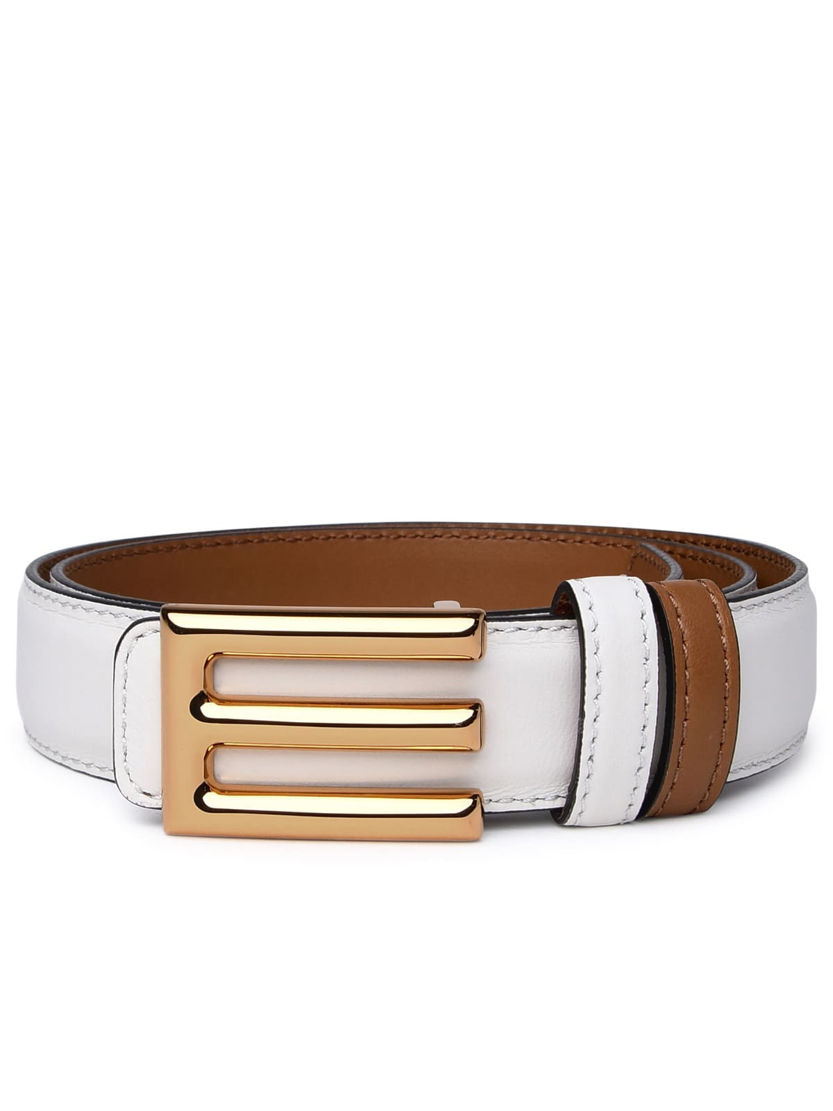 Etro Ivory Leather Belt
