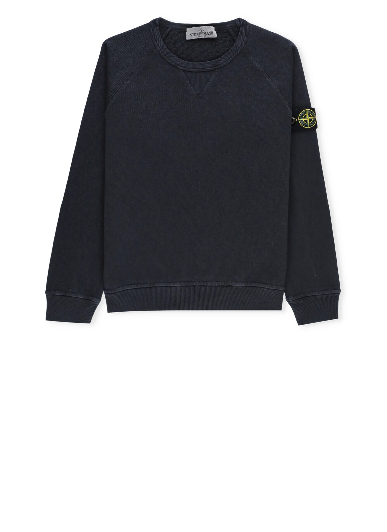 Stone Island Cotton Sweatshirt In Blue