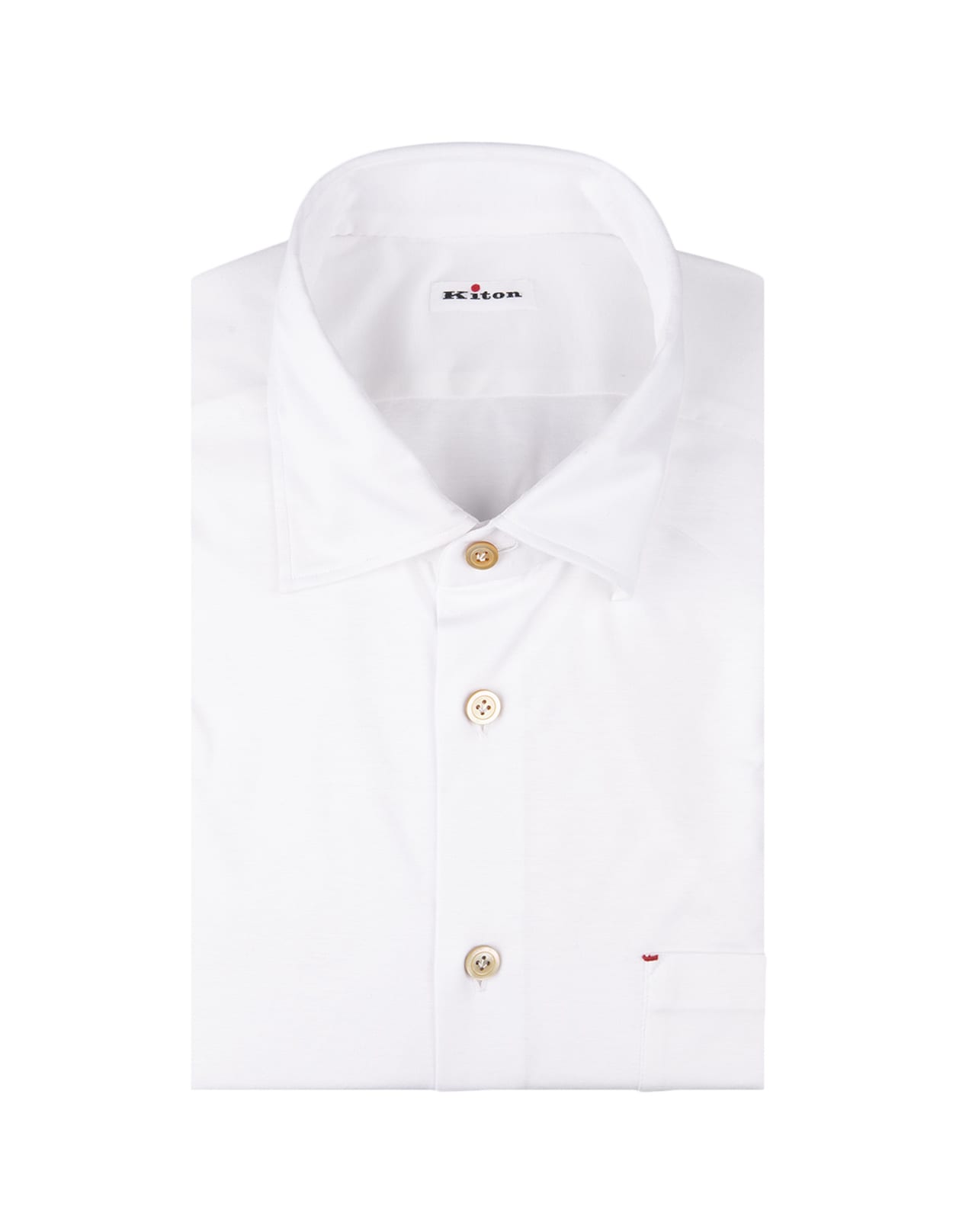 Shop Kiton White Nerano Shirt