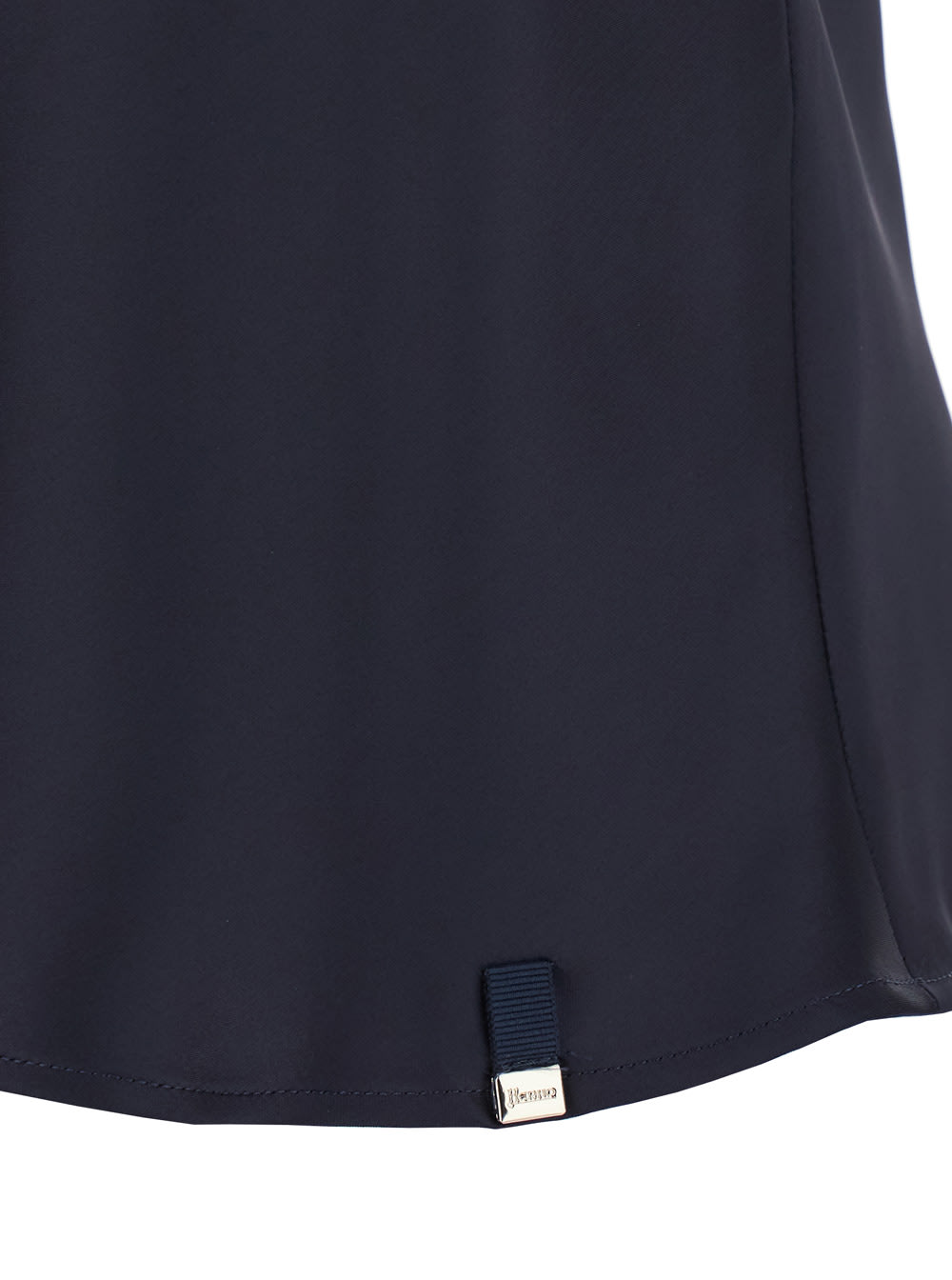 Herno Blue Top With Spaghetti Straps In Satin Woman In Blu