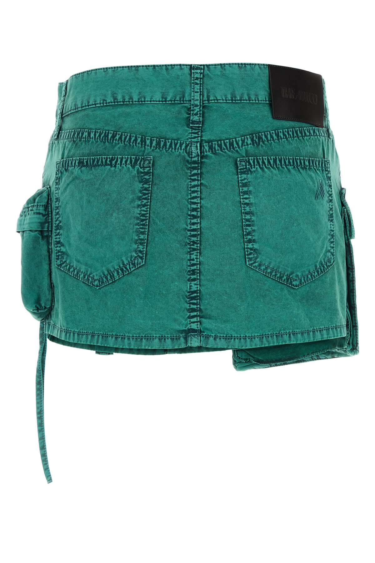 Attico Fay Green Cargo Miniskirt In Green