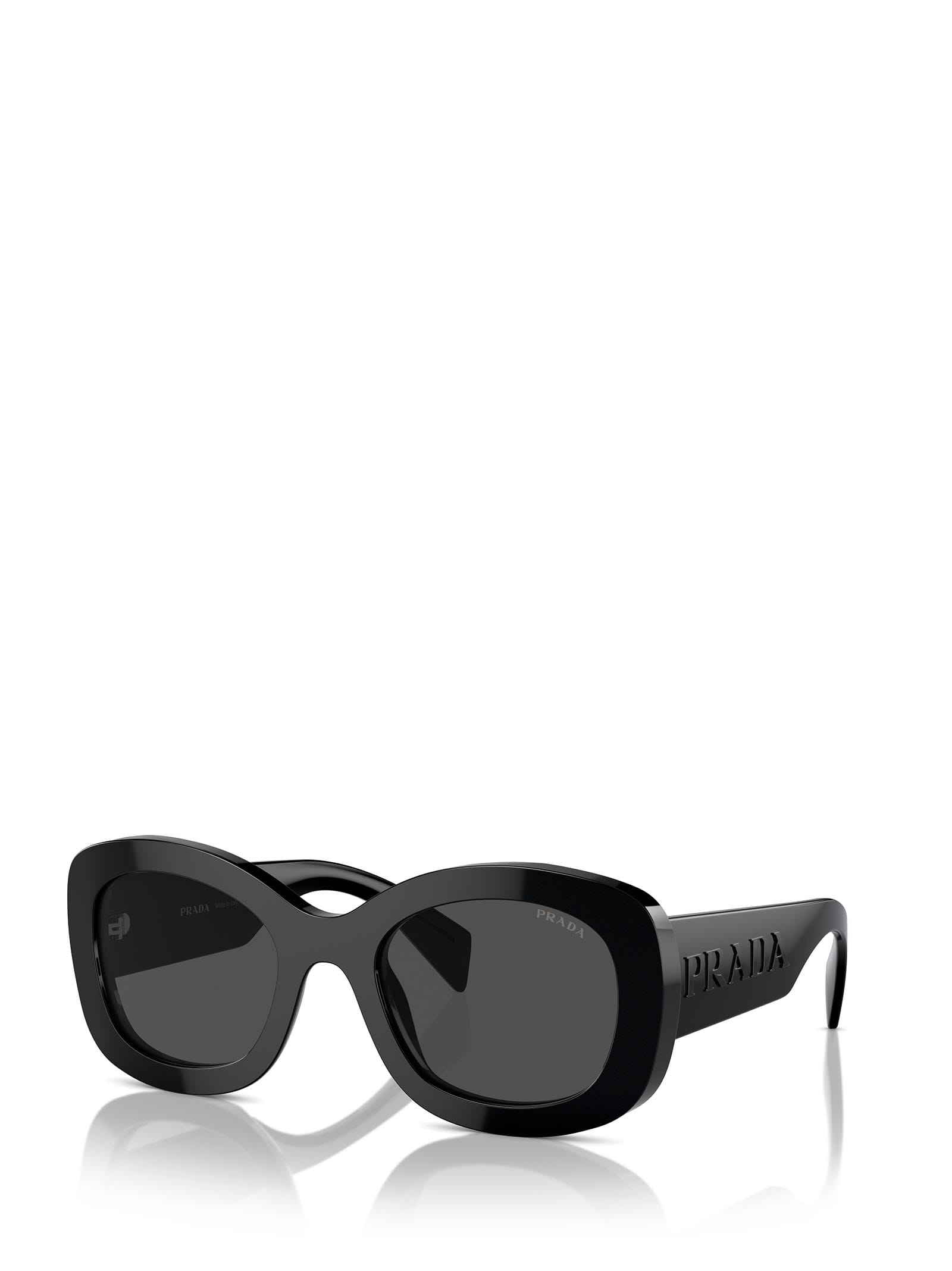 Shop Prada Pr A13s Black Sunglasses