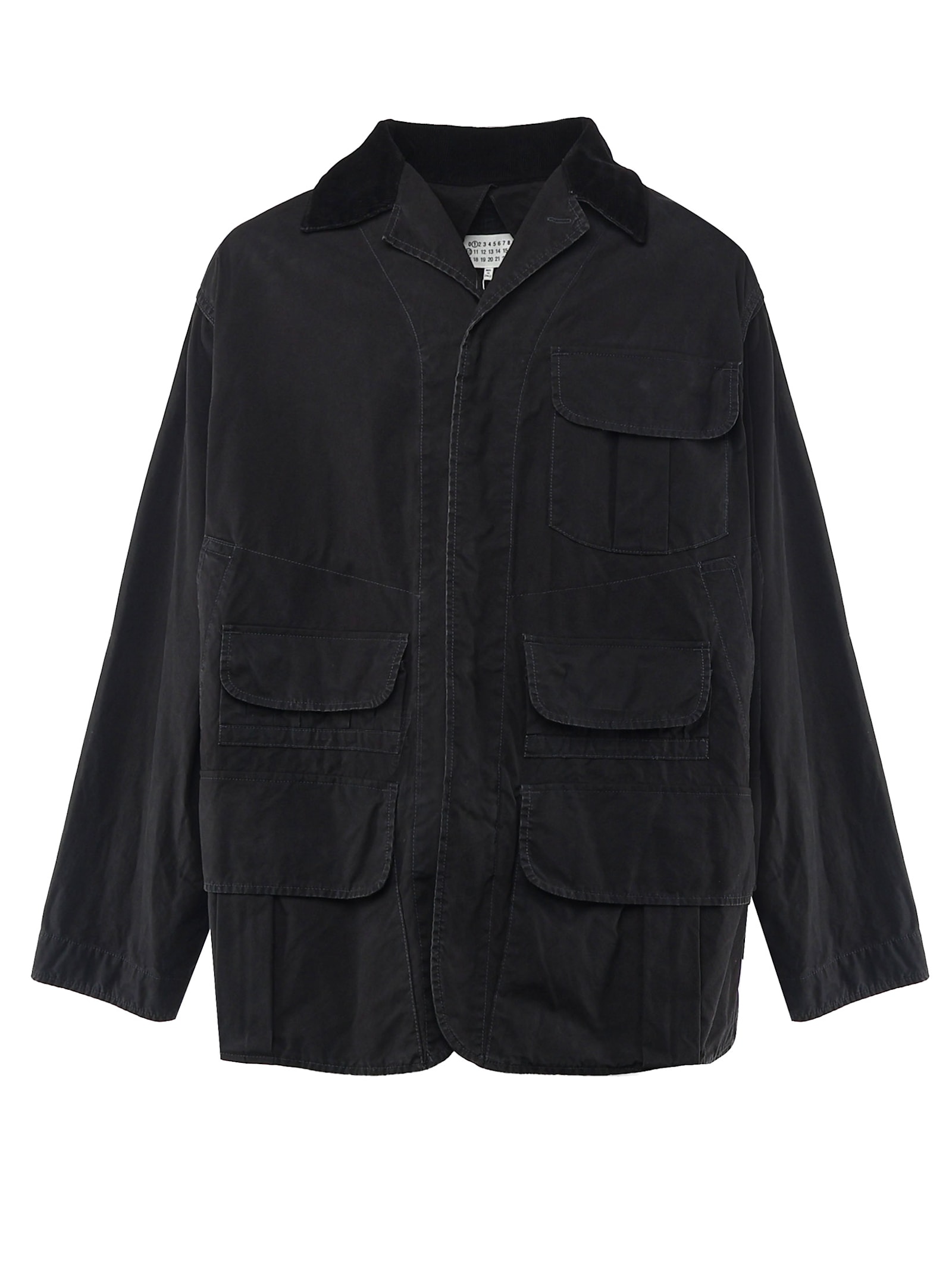 Shop Maison Margiela Waxed Cotton Jacket In Black