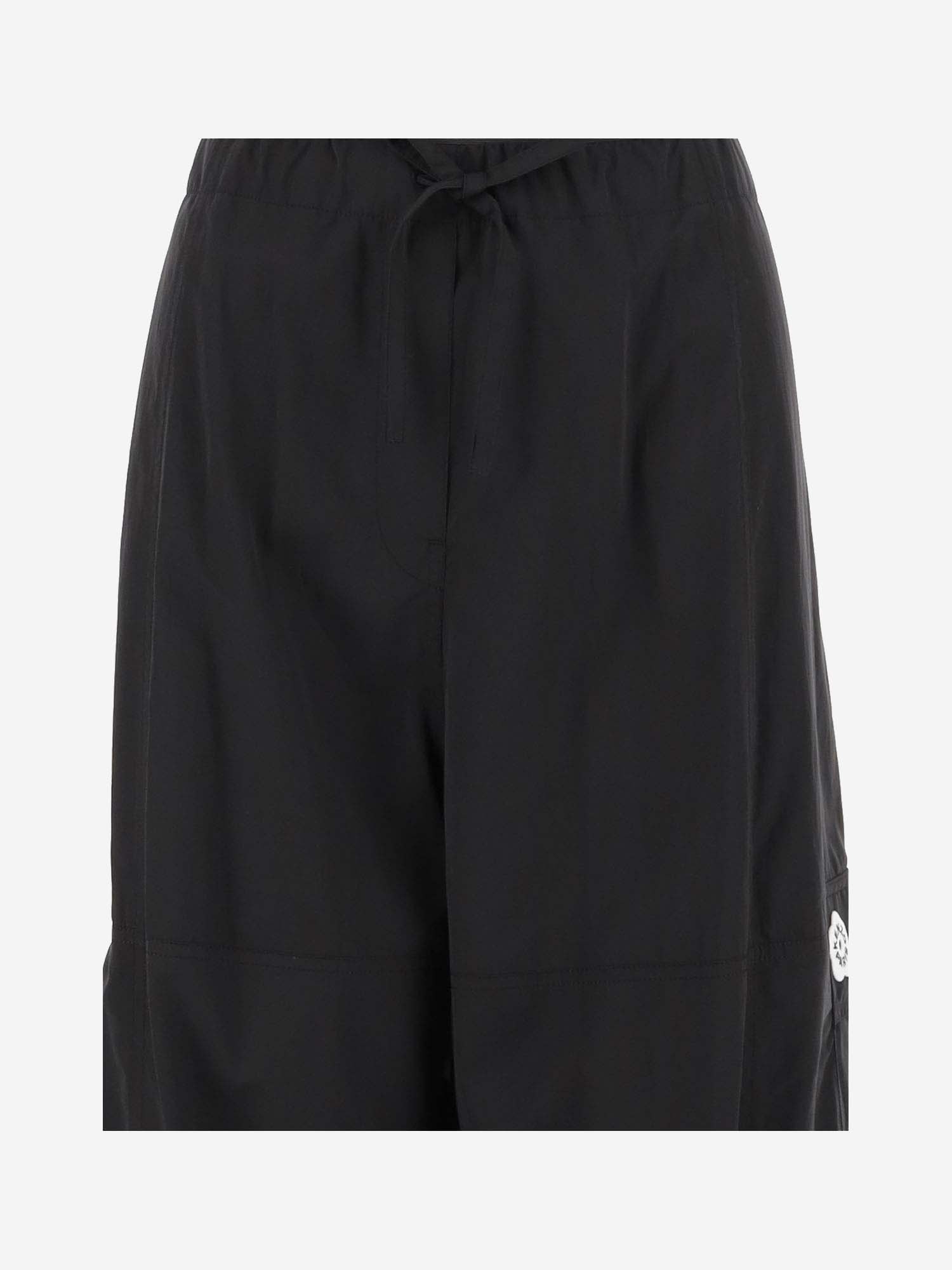 Shop Kenzo Drawstring Pants In Black