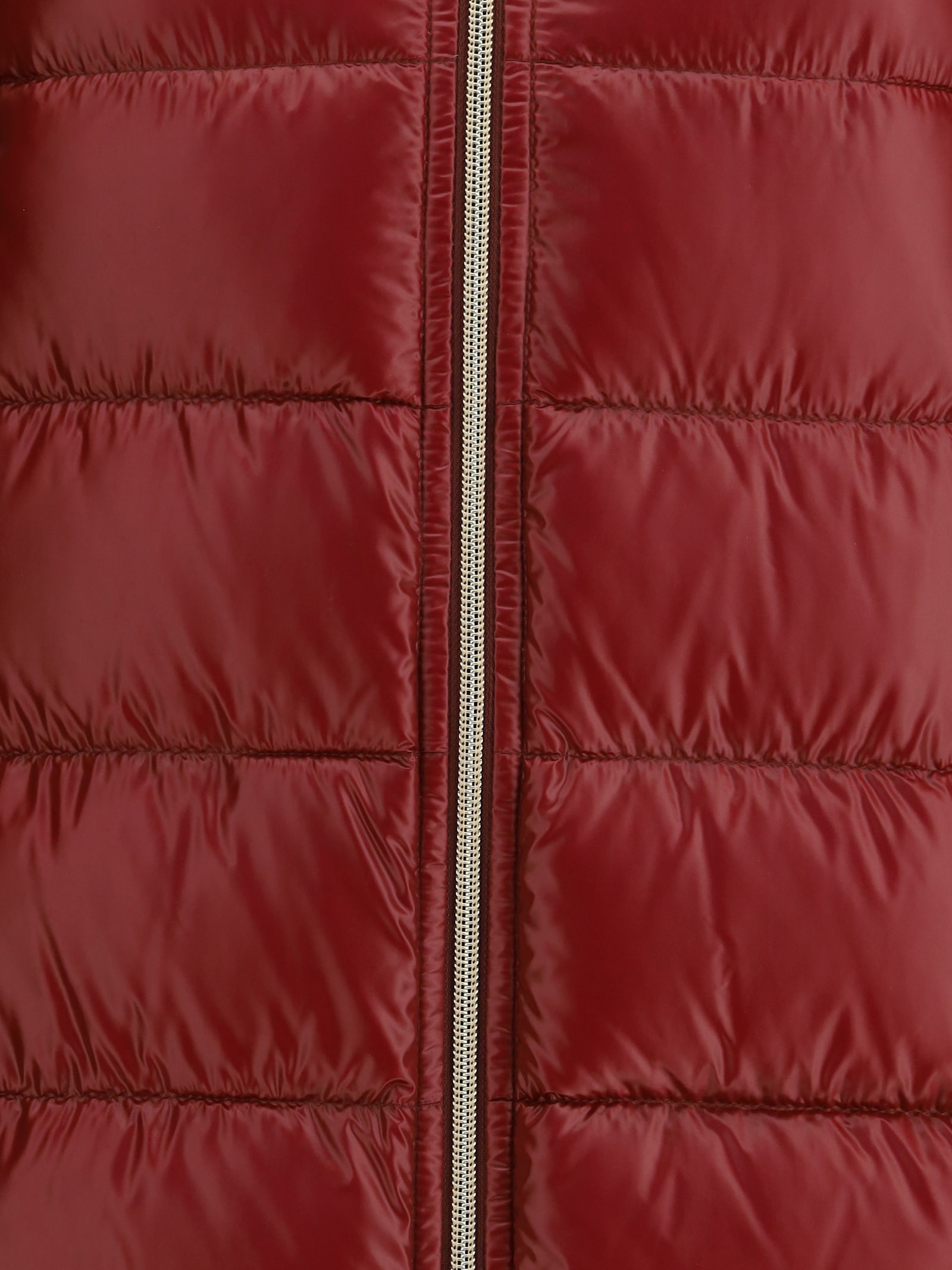 Herno Midi Down Jacket In Burgundy