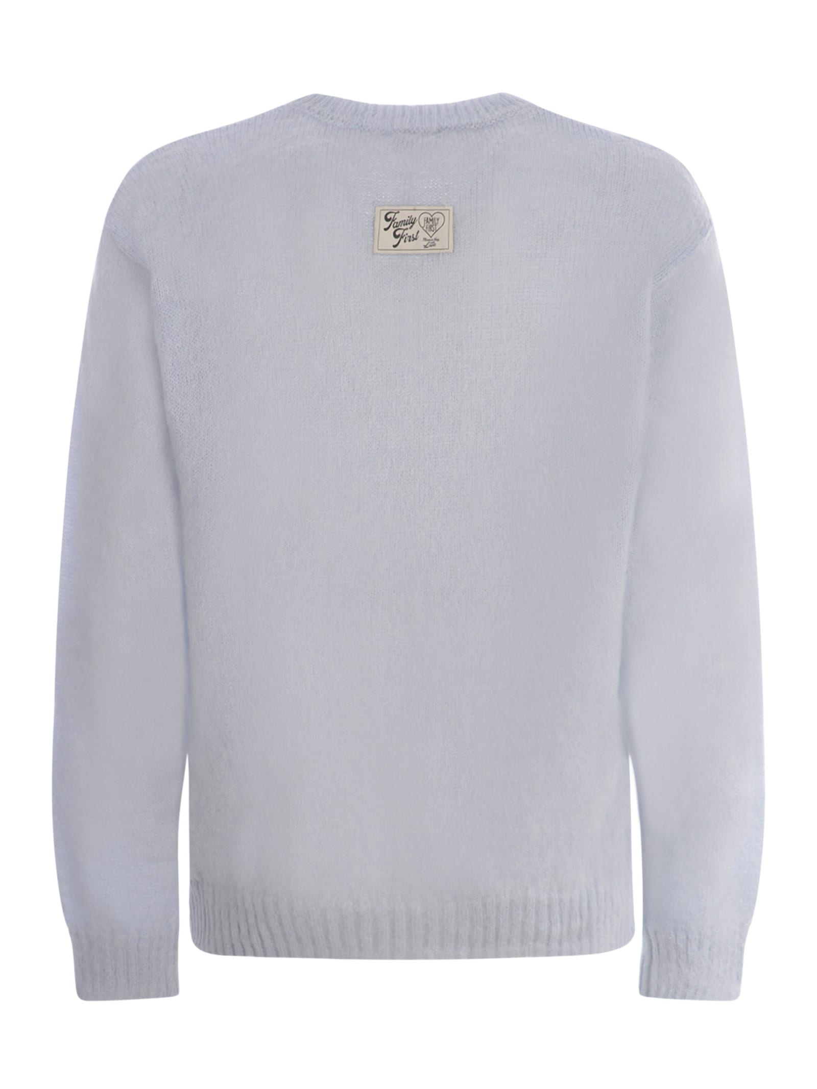 Shop Family First Milano Sweater Family First In Mohair Wool In Celeste