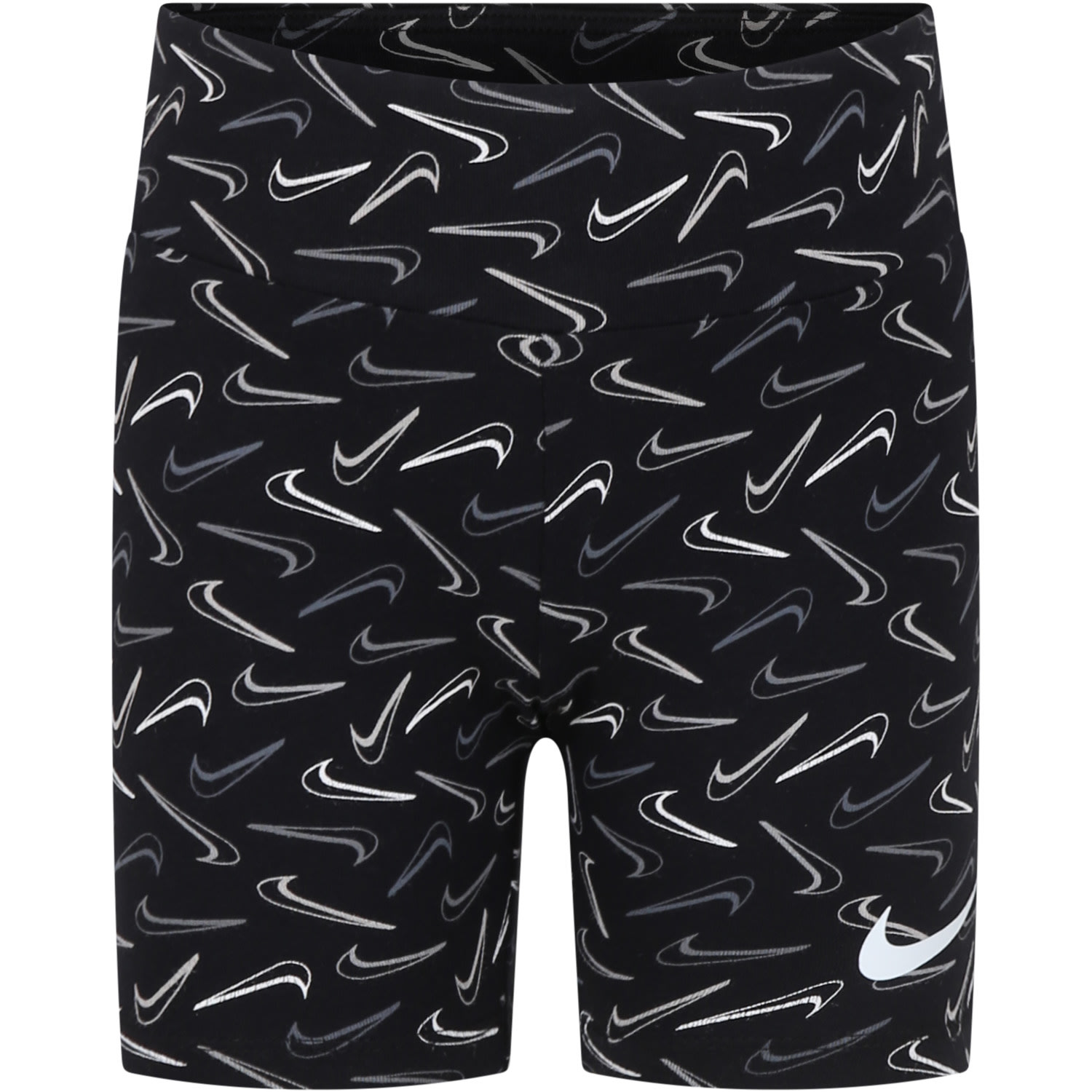 Nike Black Shorts For Girl With Swoosh In Black