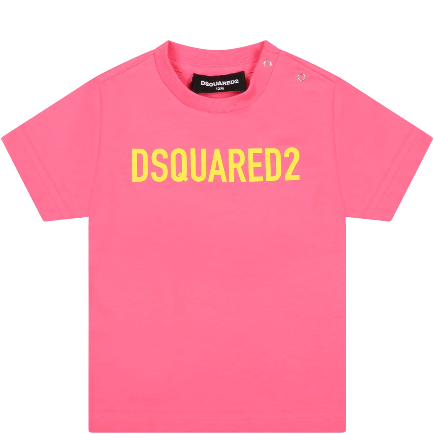 Dsquared2 Fuchsia T-shirt For Baby Girl With Logo