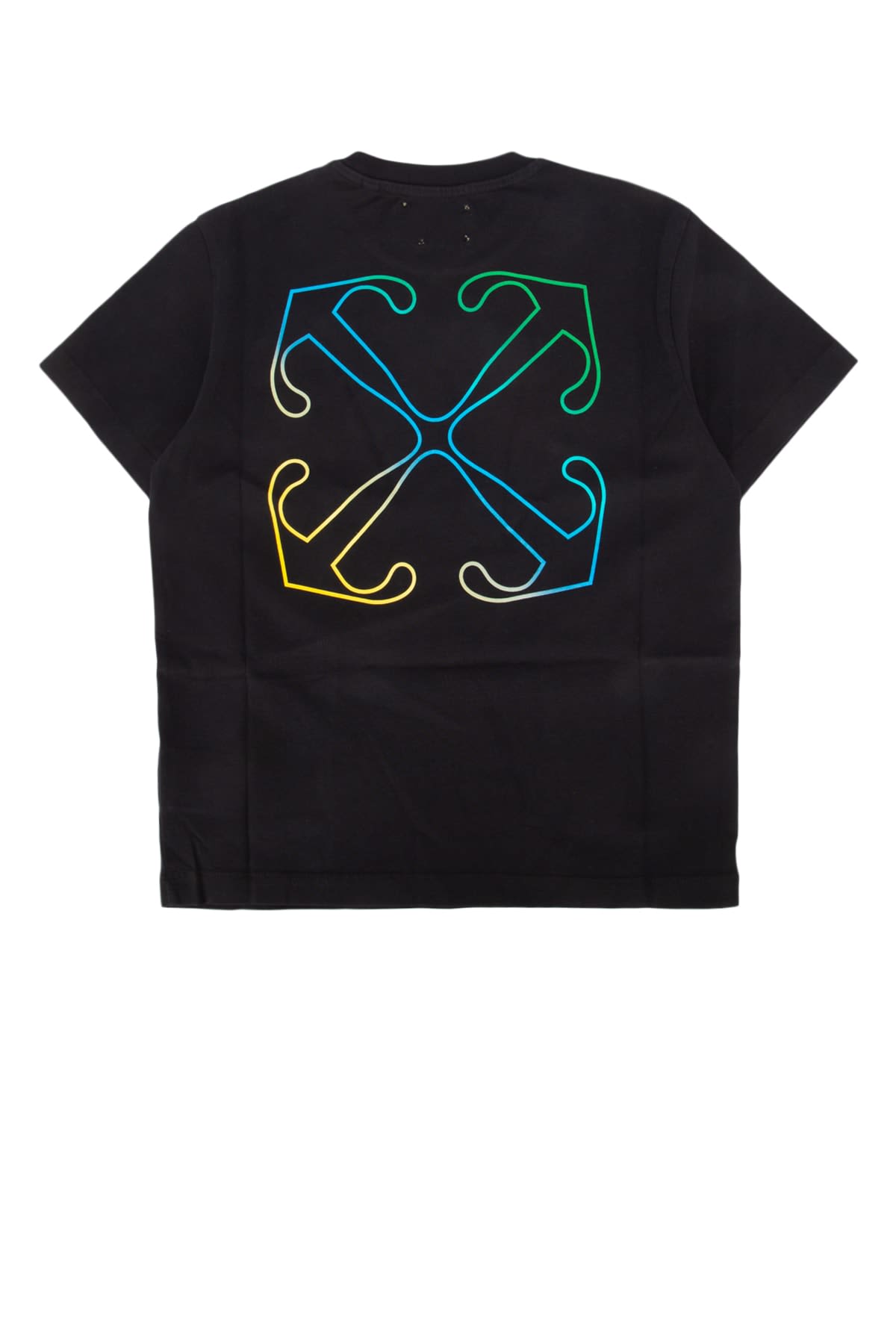 Off-white Kids' T-shirt In Blackmulticolor