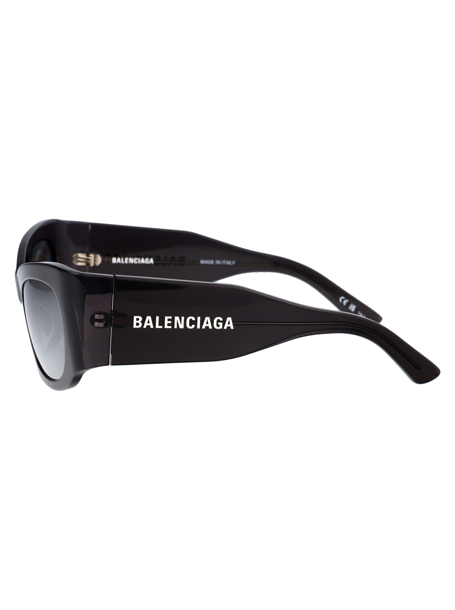 Balenciaga Gray Cat-eye Sunglasses In Black