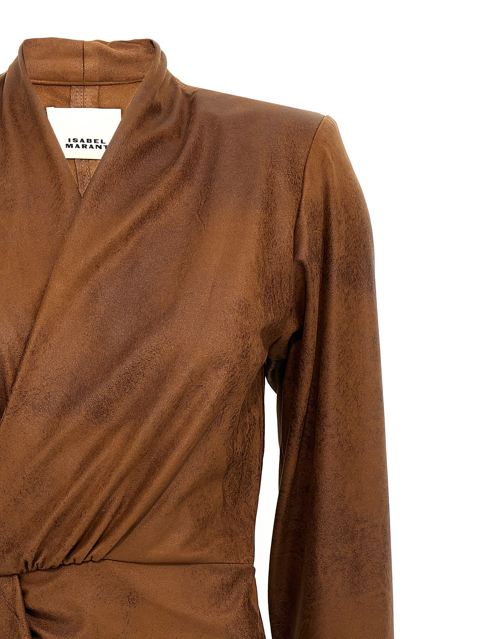 Shop Isabel Marant Aleora Dress In Cognac