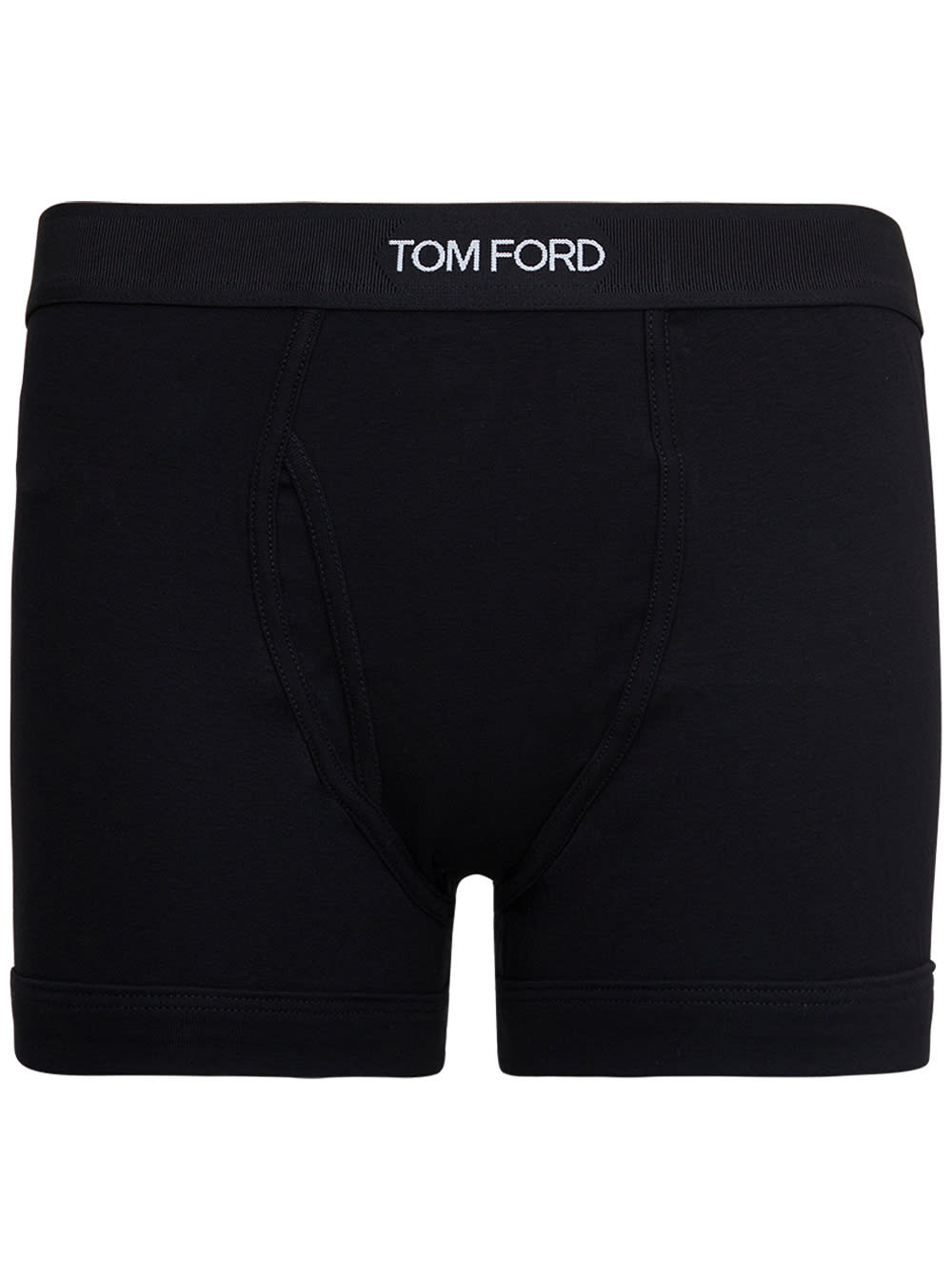 Tom Ford Black Cotton Boxer With Logo