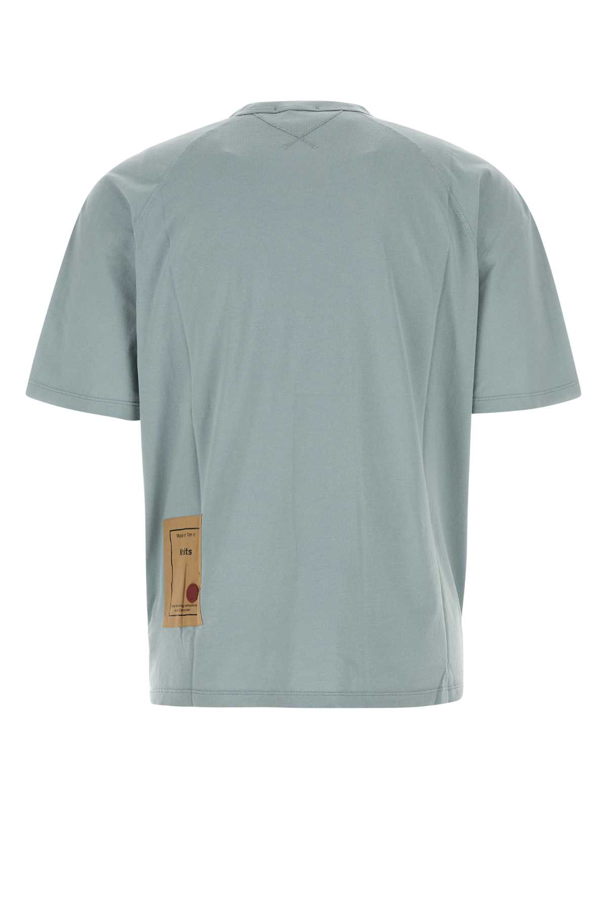 Ten C Powder Blue Cotton T-shirt In Grey