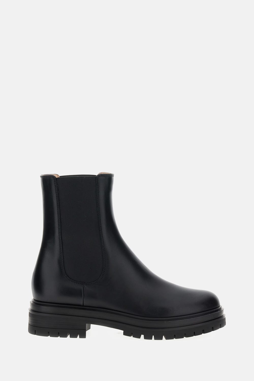 Gianvito Rossi Chester Leather Chelsea Boots In Black