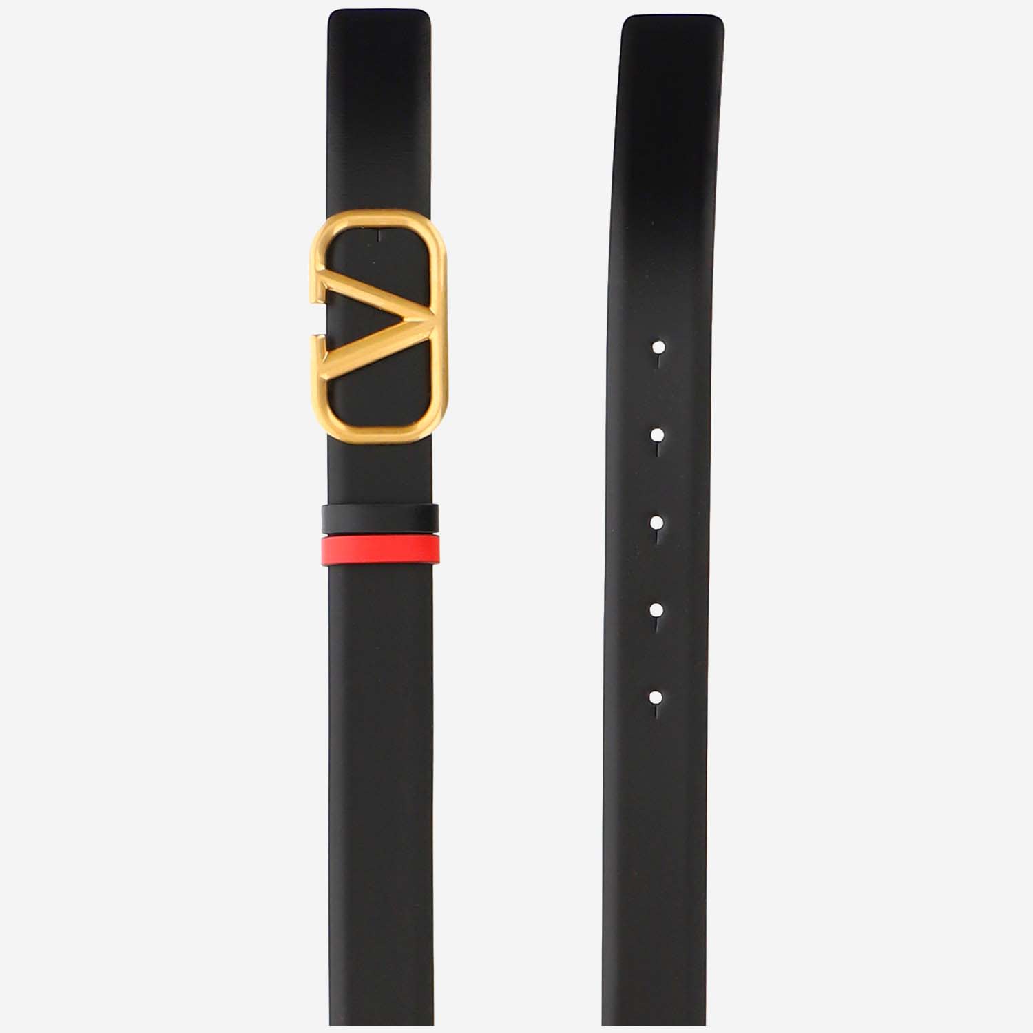 Shop Valentino Signature Vlogo Reversible Belt In Black