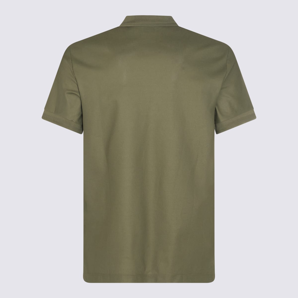 Shop Burberry Olive Cotton Polo Shirt In Green